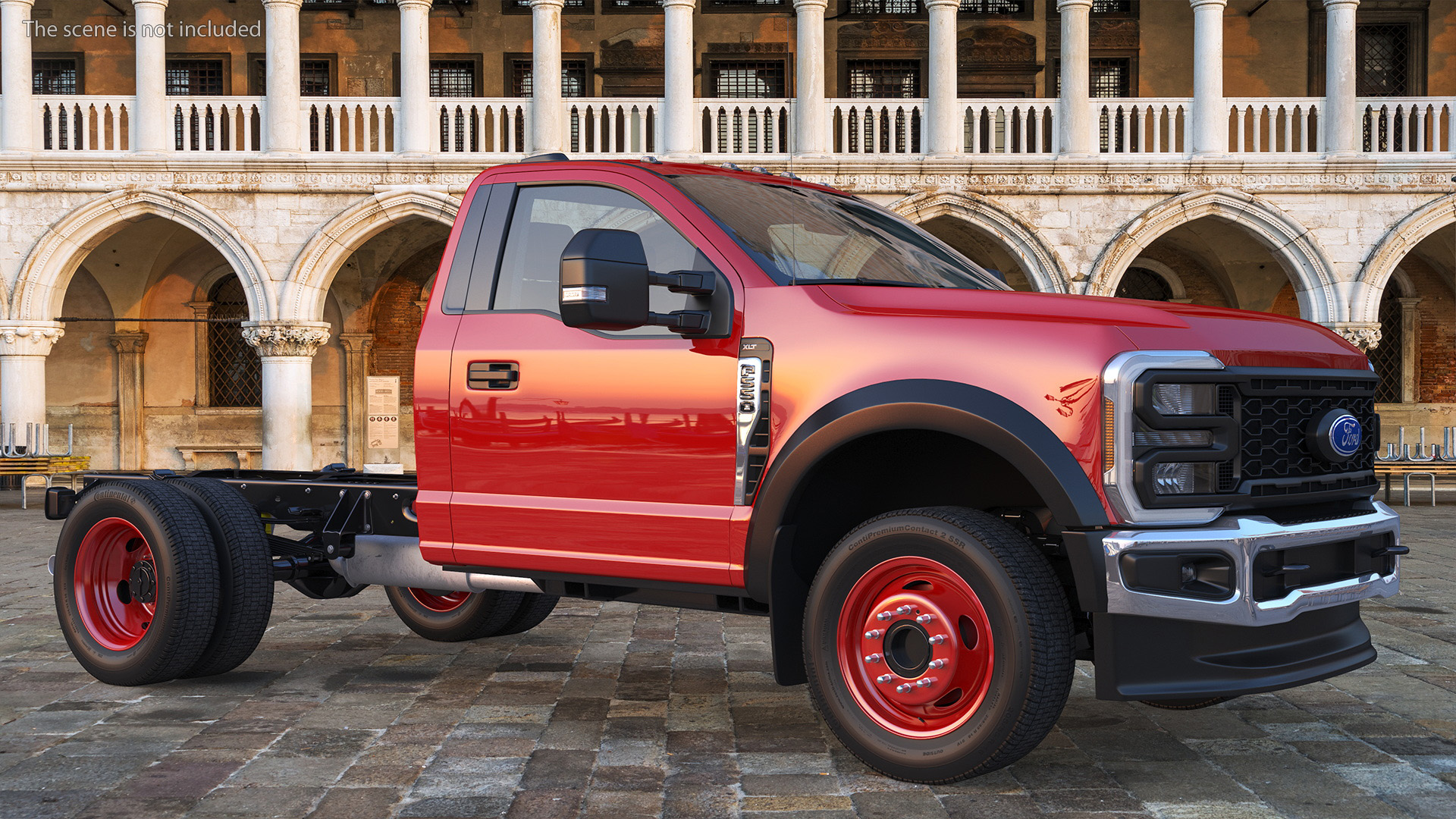 2023 Ford Super Duty F550 Red 3D model