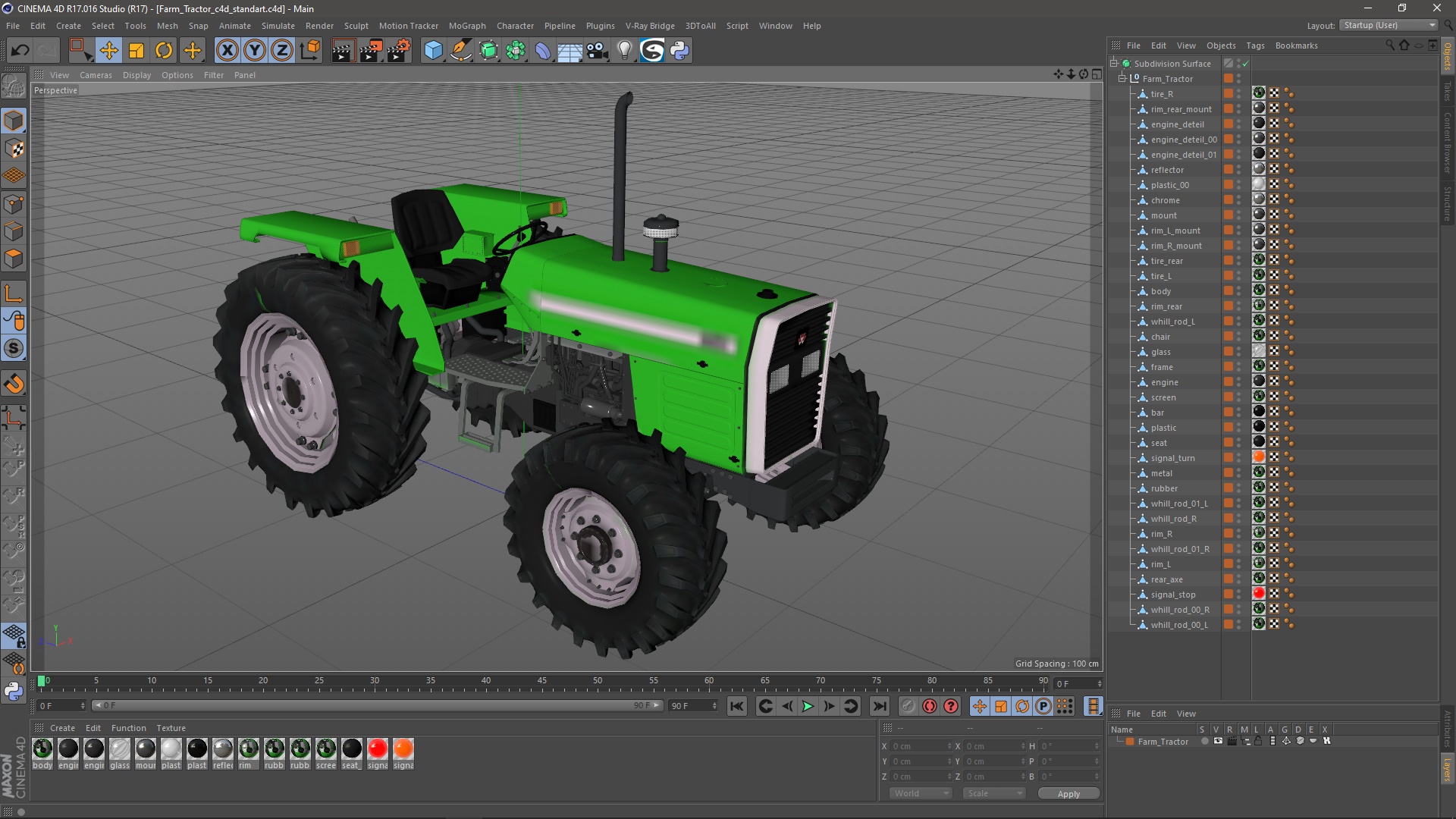 Farm Tractor 3D