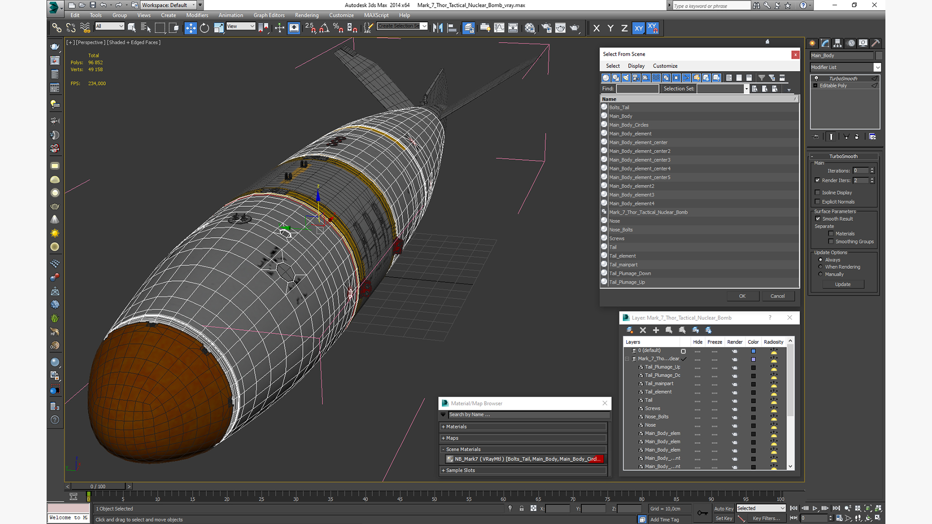 3D Mark 7 Thor Tactical Nuclear Bomb model