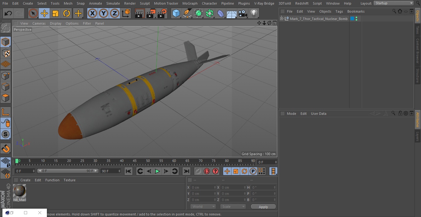 3D Mark 7 Thor Tactical Nuclear Bomb model