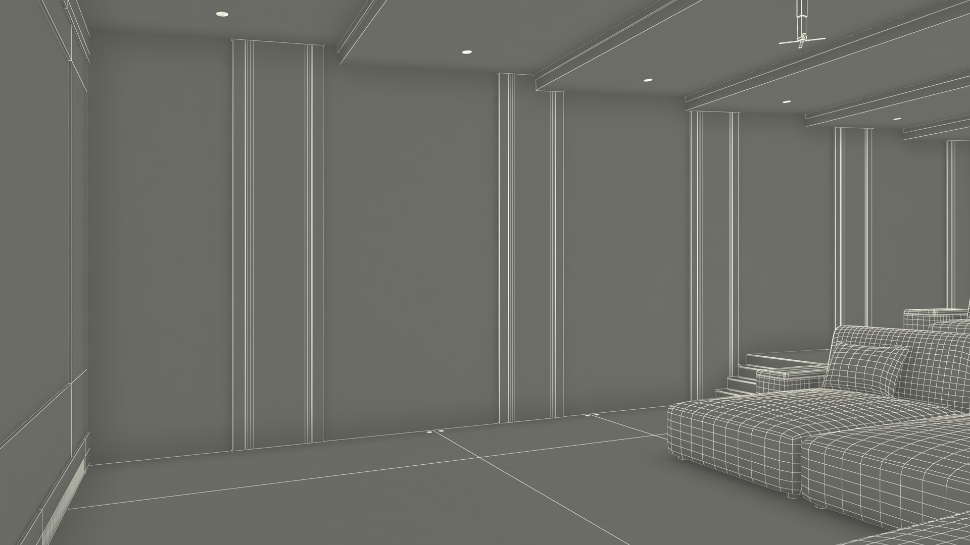 3D Home Theater Interior