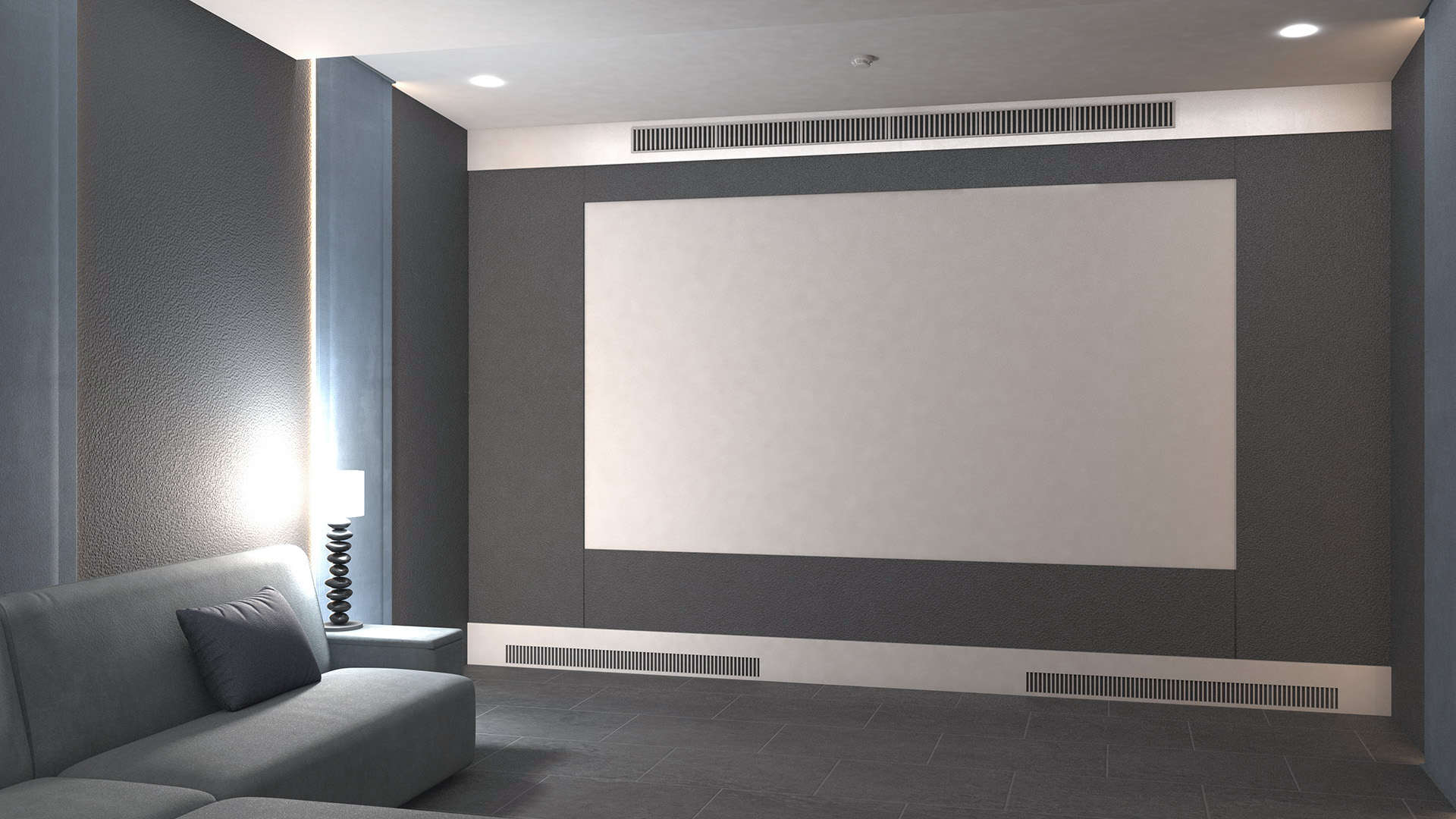 3D Home Theater Interior