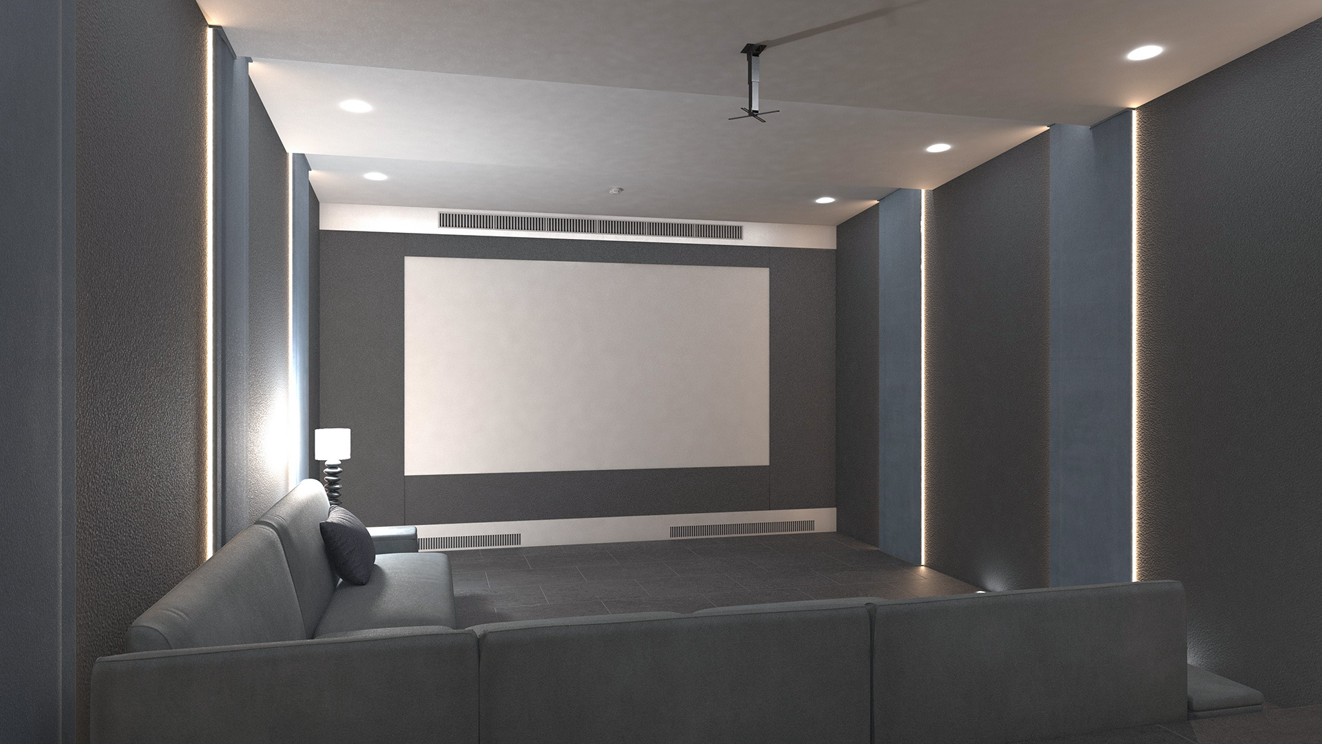 3D Home Theater Interior