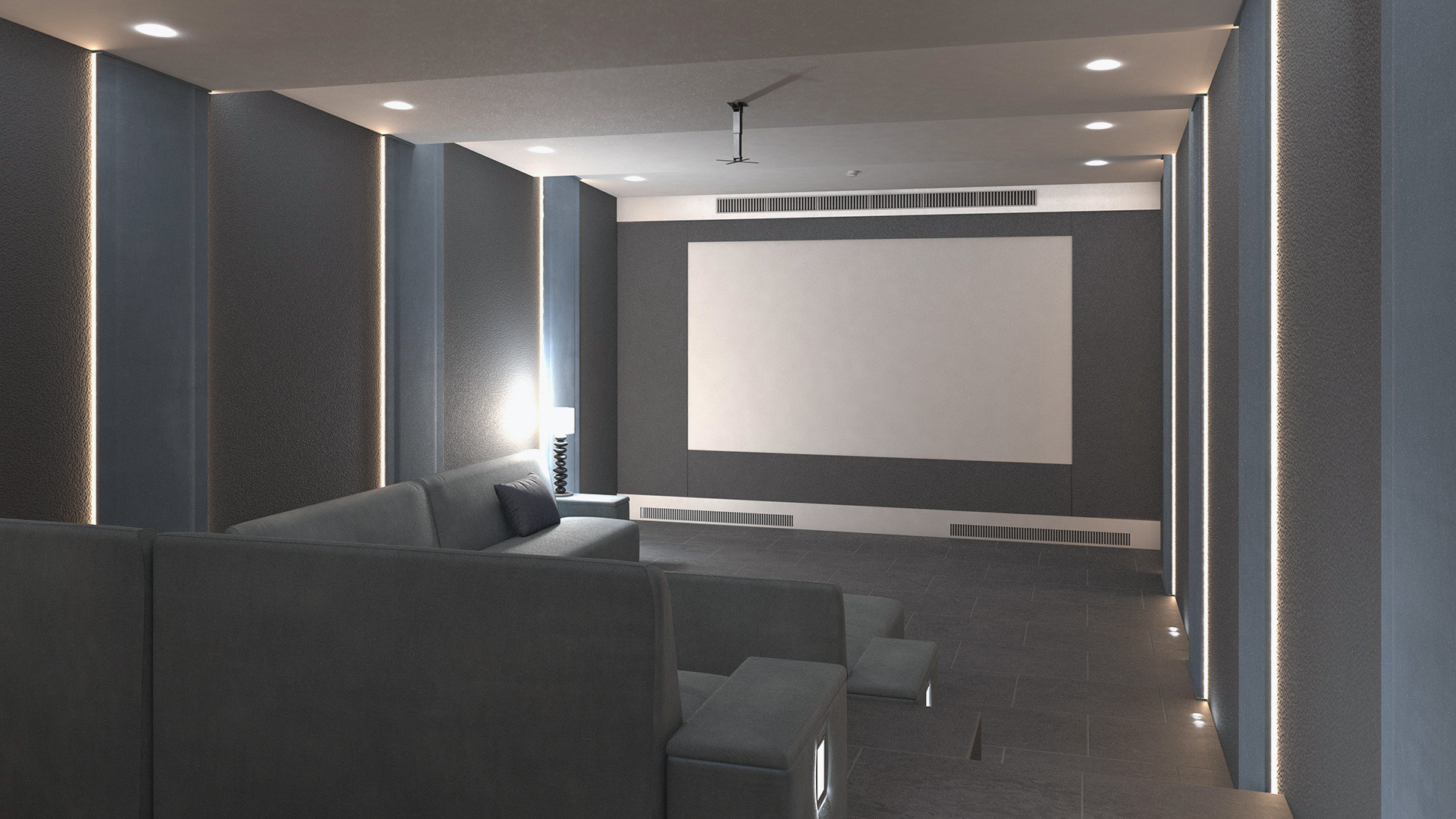 3D Home Theater Interior