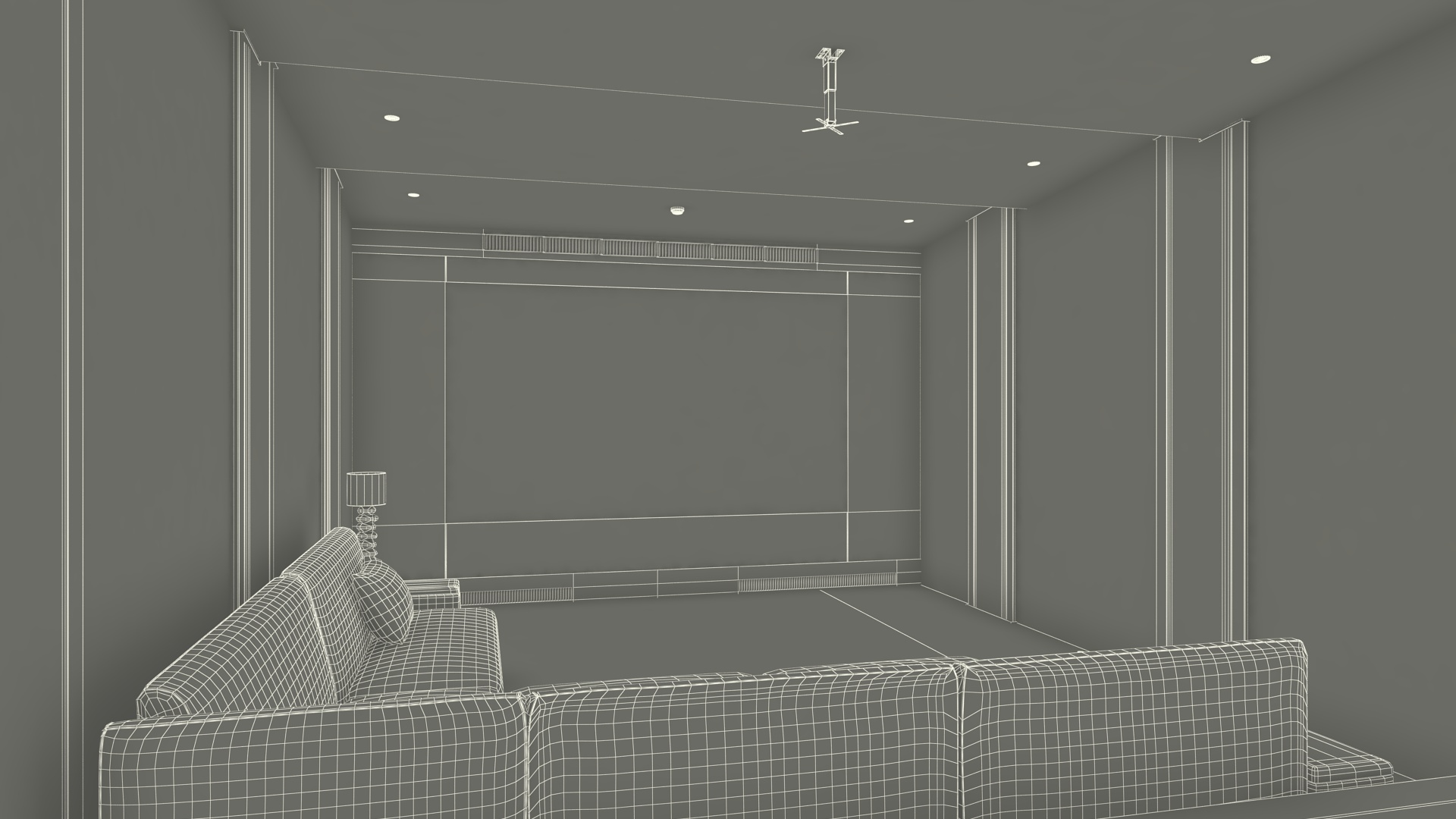 3D Home Theater Interior