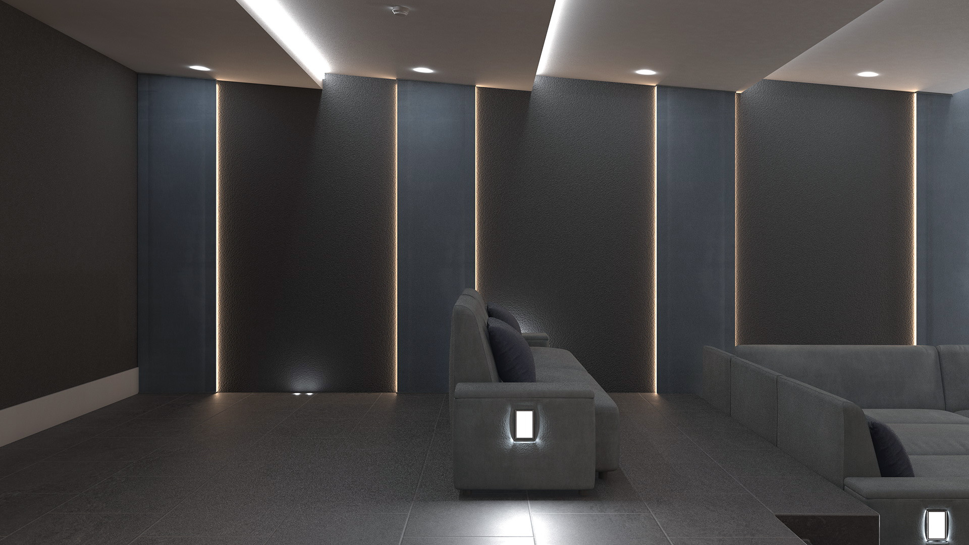 3D Home Theater Interior
