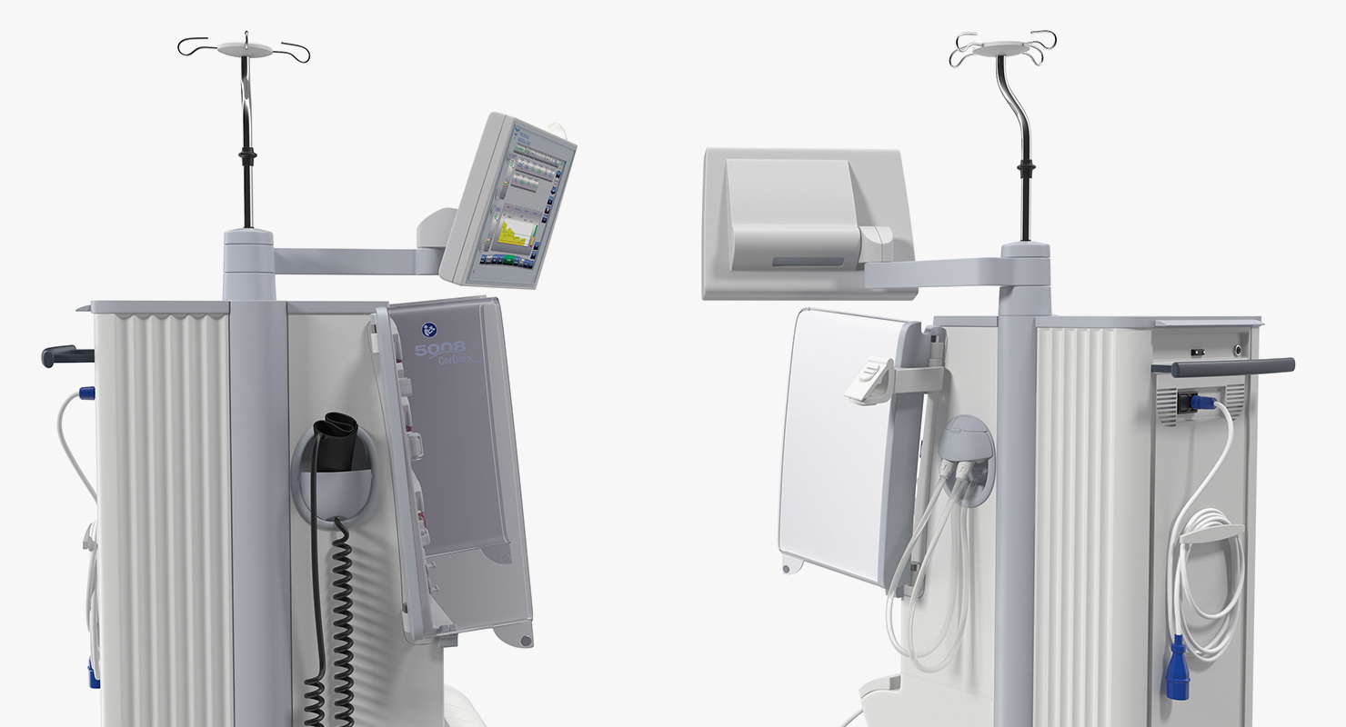 3D Fresenius 5008 Cordiax Dialysis Machine Rigged