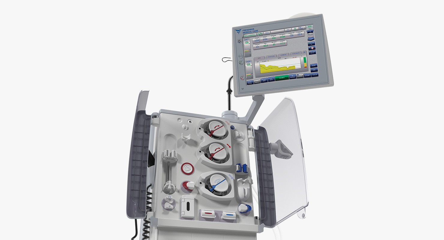 3D Fresenius 5008 Cordiax Dialysis Machine Rigged
