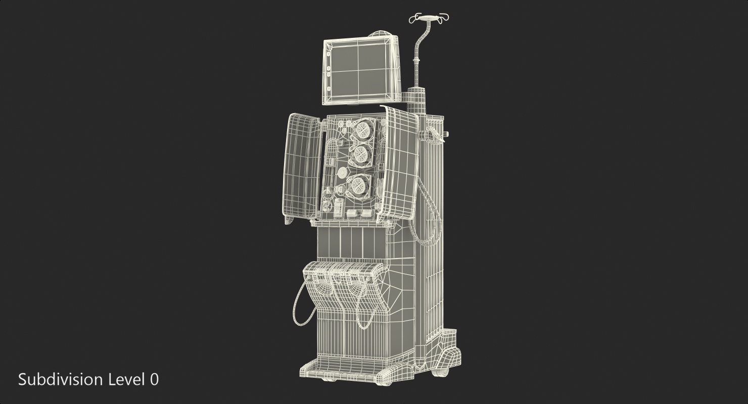 3D Fresenius 5008 Cordiax Dialysis Machine Rigged