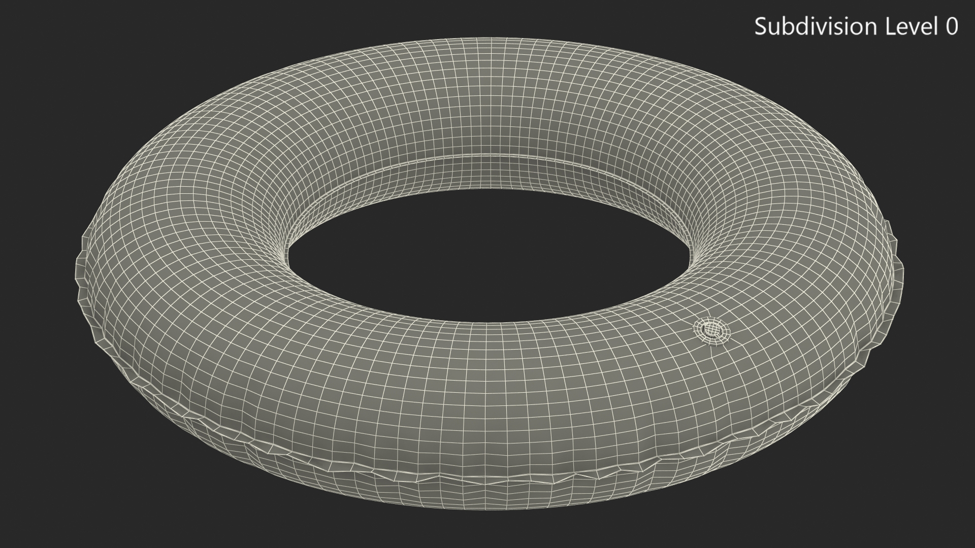 Pink Doughnut Swimming Pool Round Float 3D model