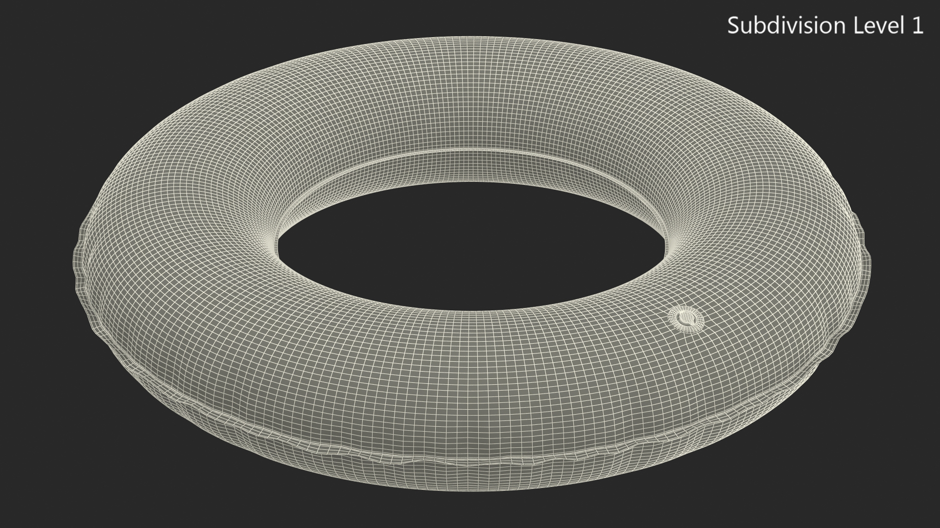 Pink Doughnut Swimming Pool Round Float 3D model
