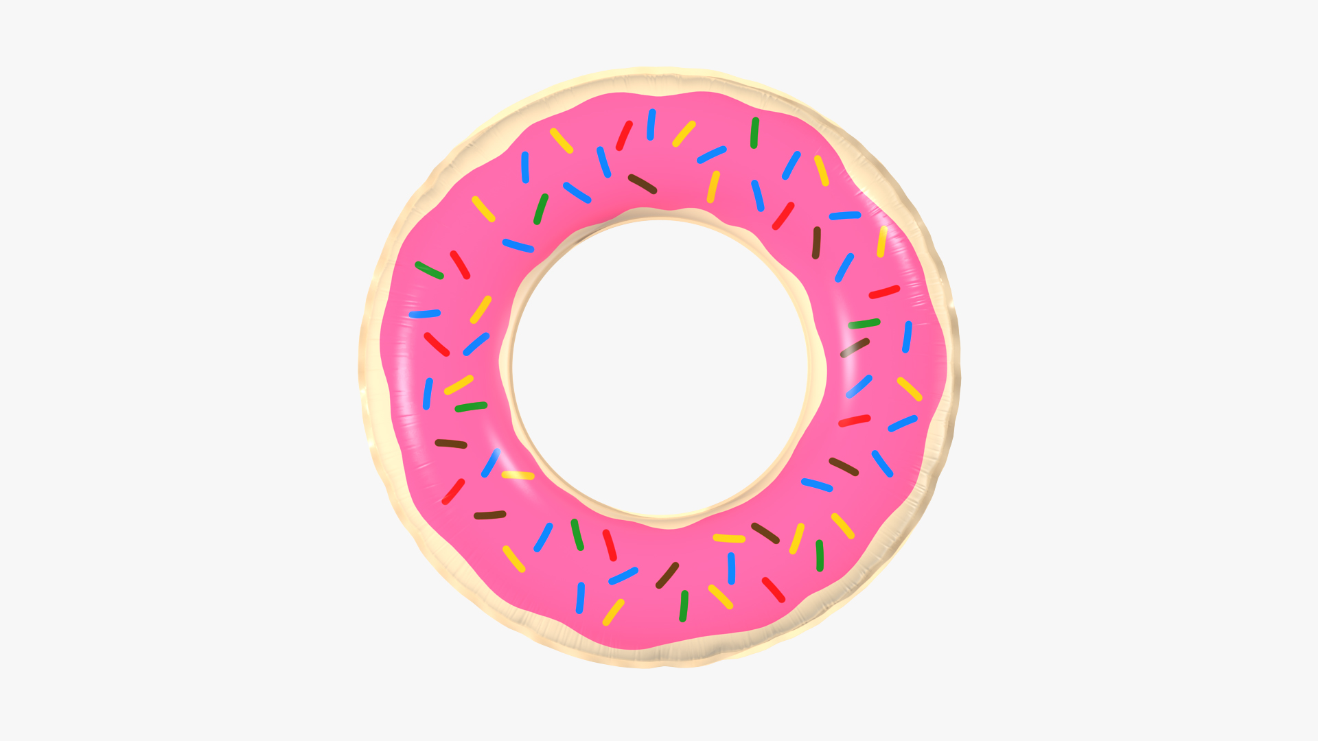 Pink Doughnut Swimming Pool Round Float 3D model