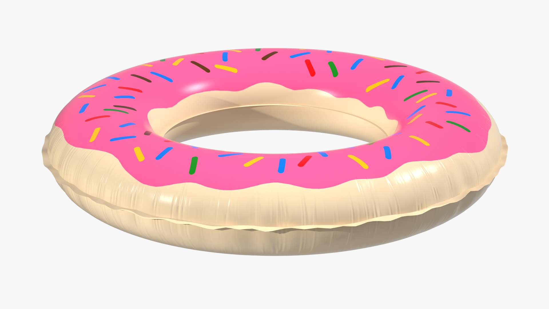 Pink Doughnut Swimming Pool Round Float 3D model