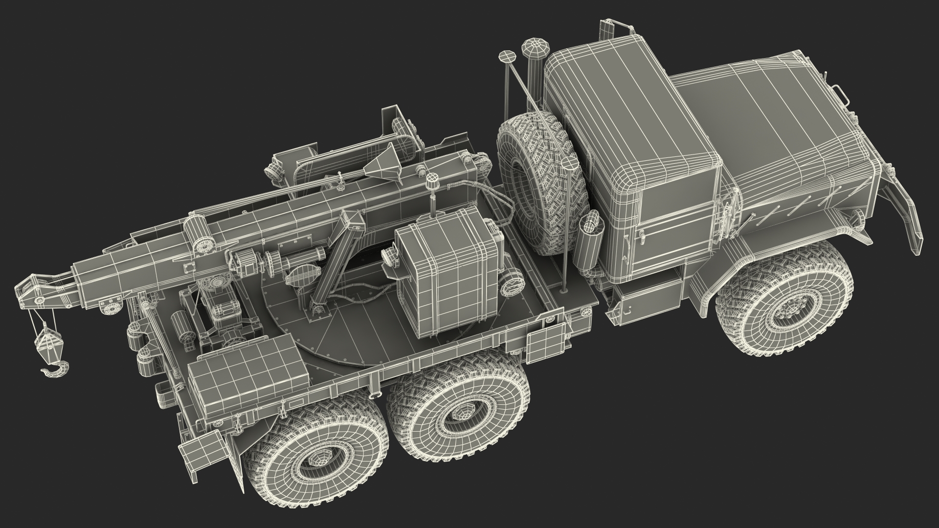 M939 Military Wrecker Light 3D