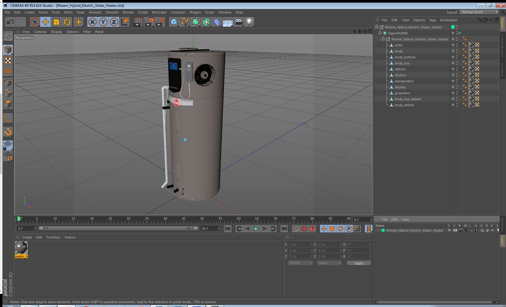 Rheem Hybrid Electric Water Heater 3D model