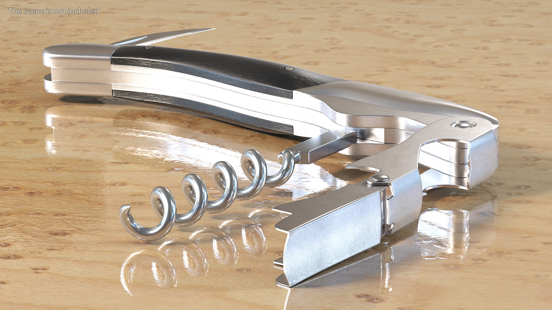 3D model Waiters Corkscrew Black Wood Handle