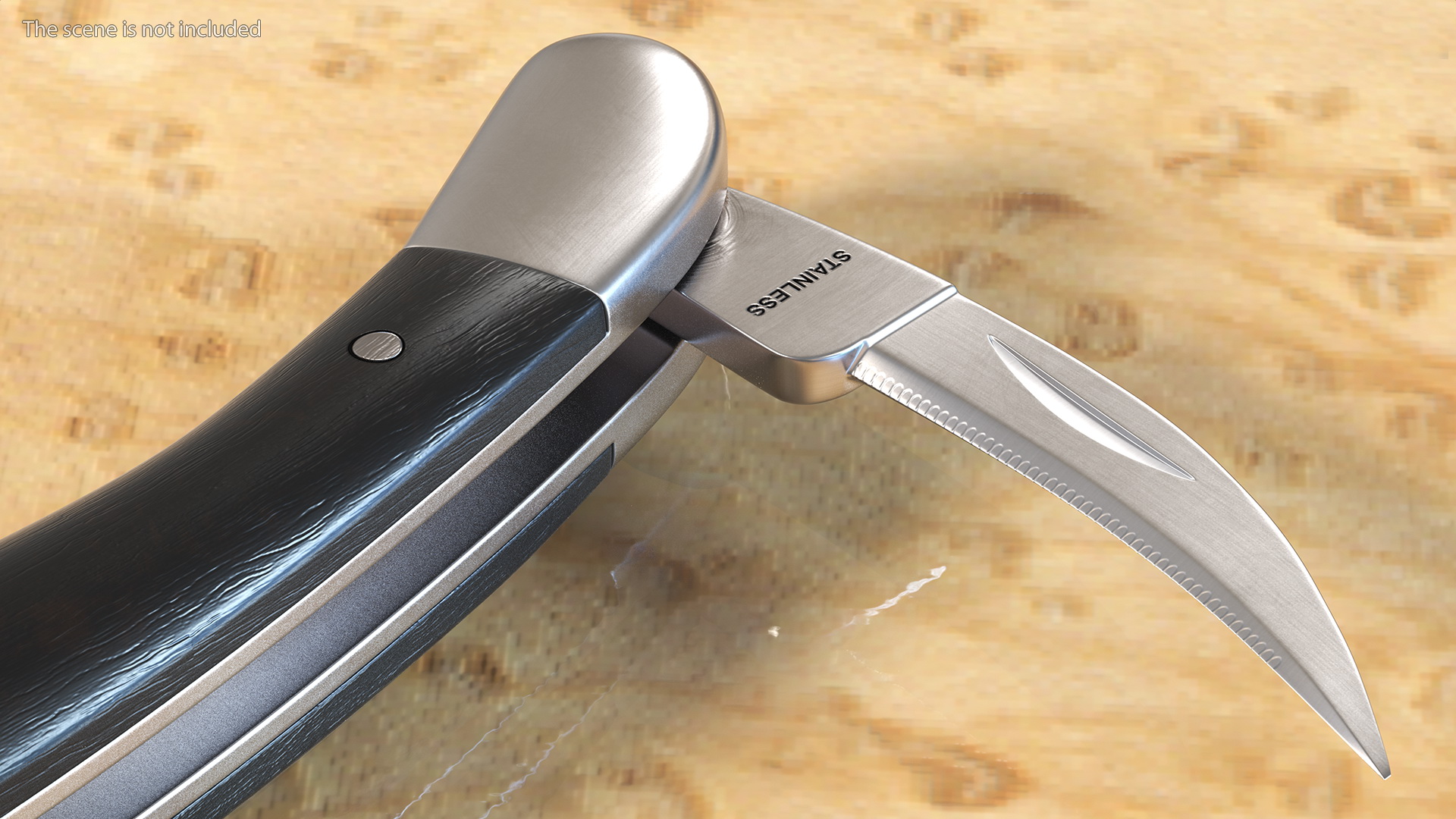 3D model Waiters Corkscrew Black Wood Handle