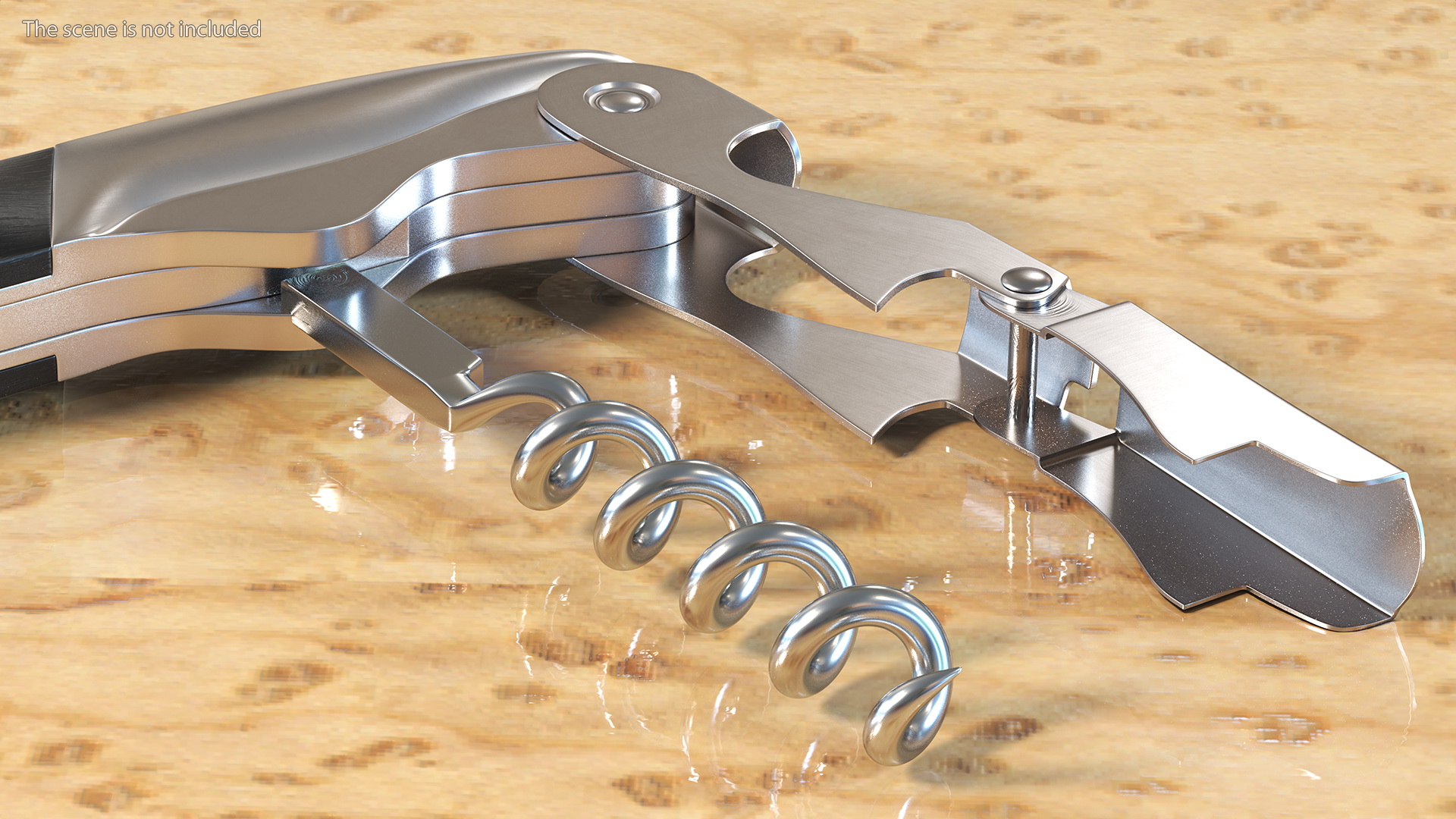 3D model Waiters Corkscrew Black Wood Handle