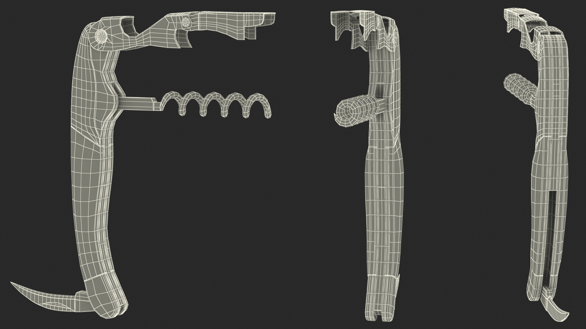 3D model Waiters Corkscrew Black Wood Handle
