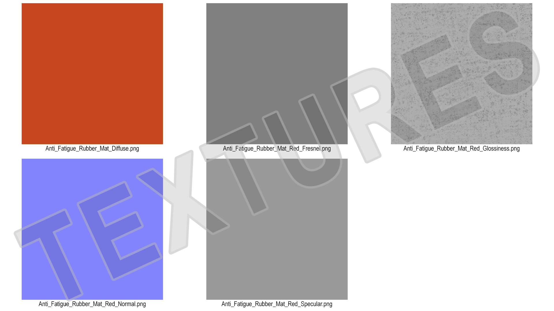 Rubber Door Mat Red 3D model