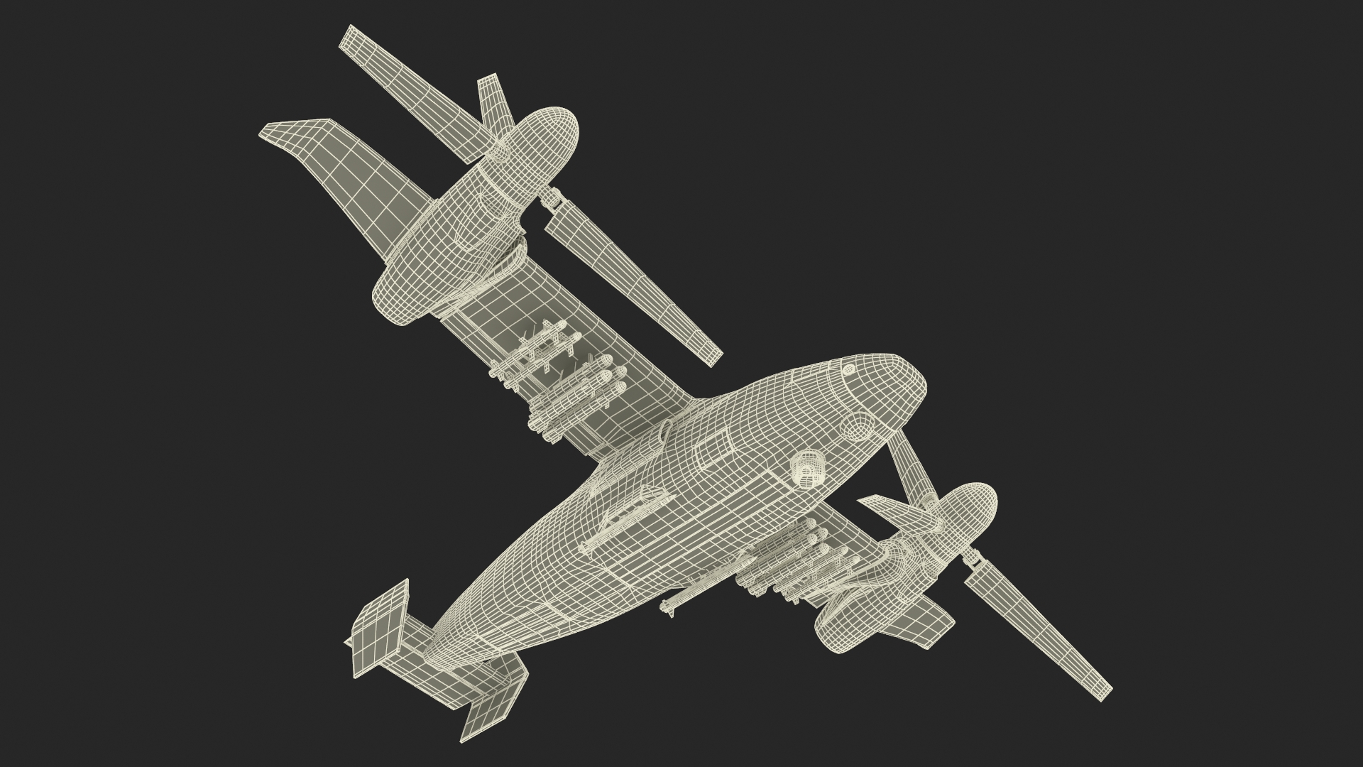 Bell V 247 Vigilant Combat Drone Rigged 3D model
