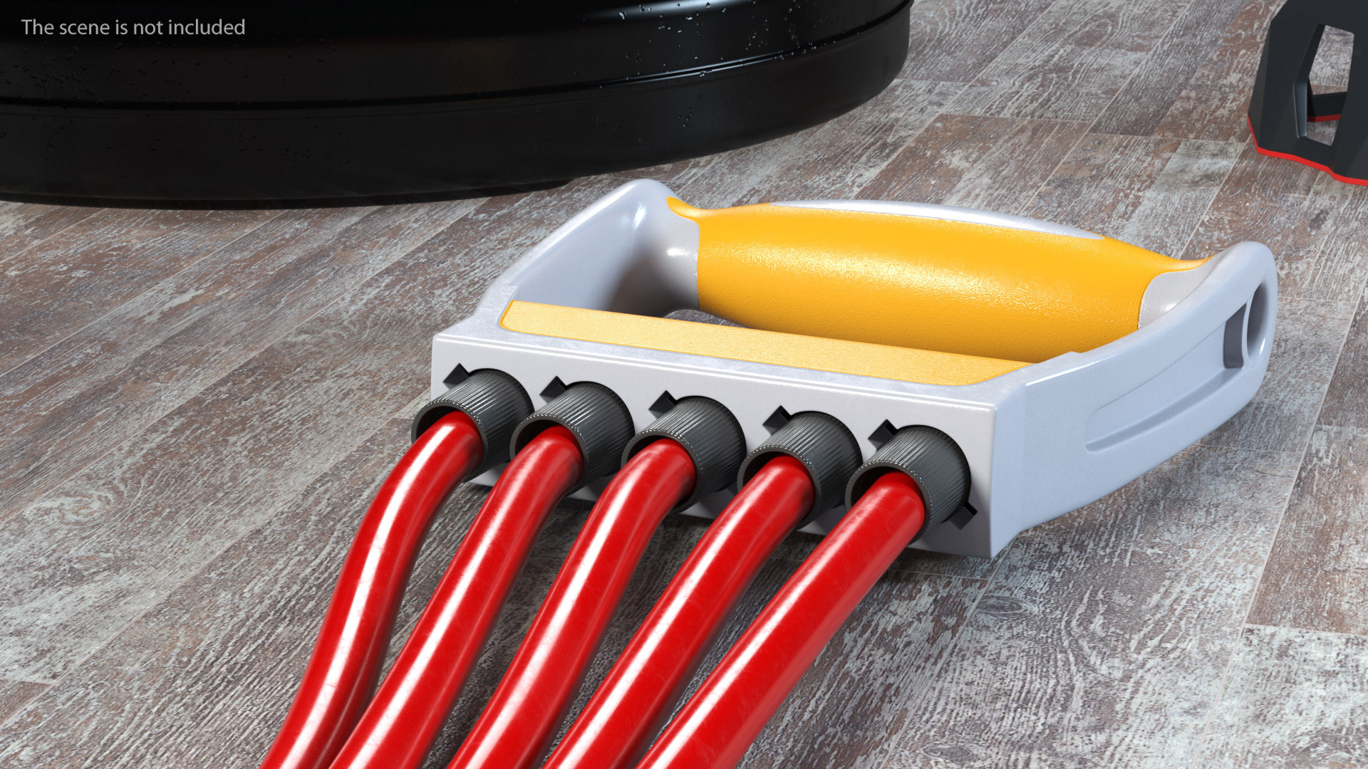 Pull-Up Bars Exerciser Lying Red 3D