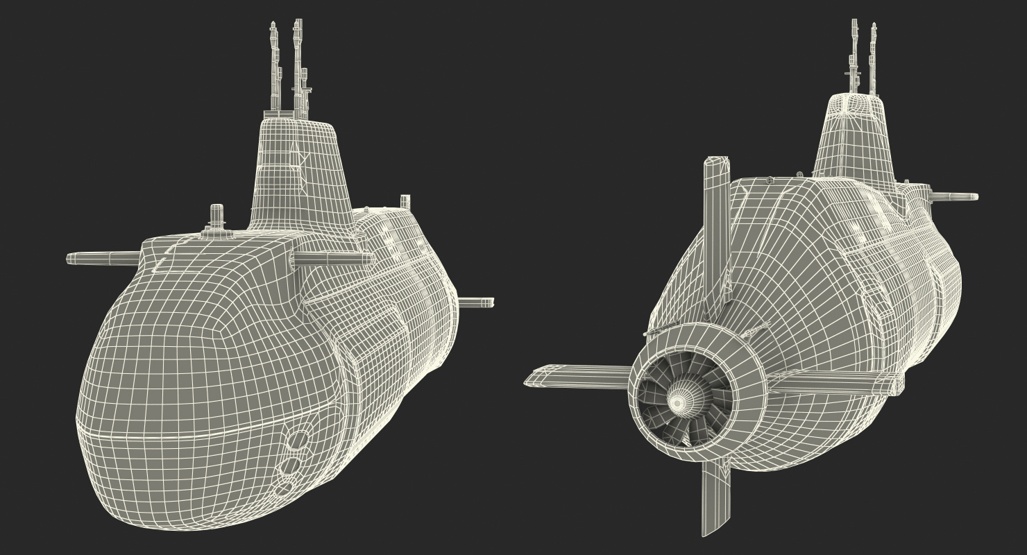 3D model HMS Artful SSNs Submarine