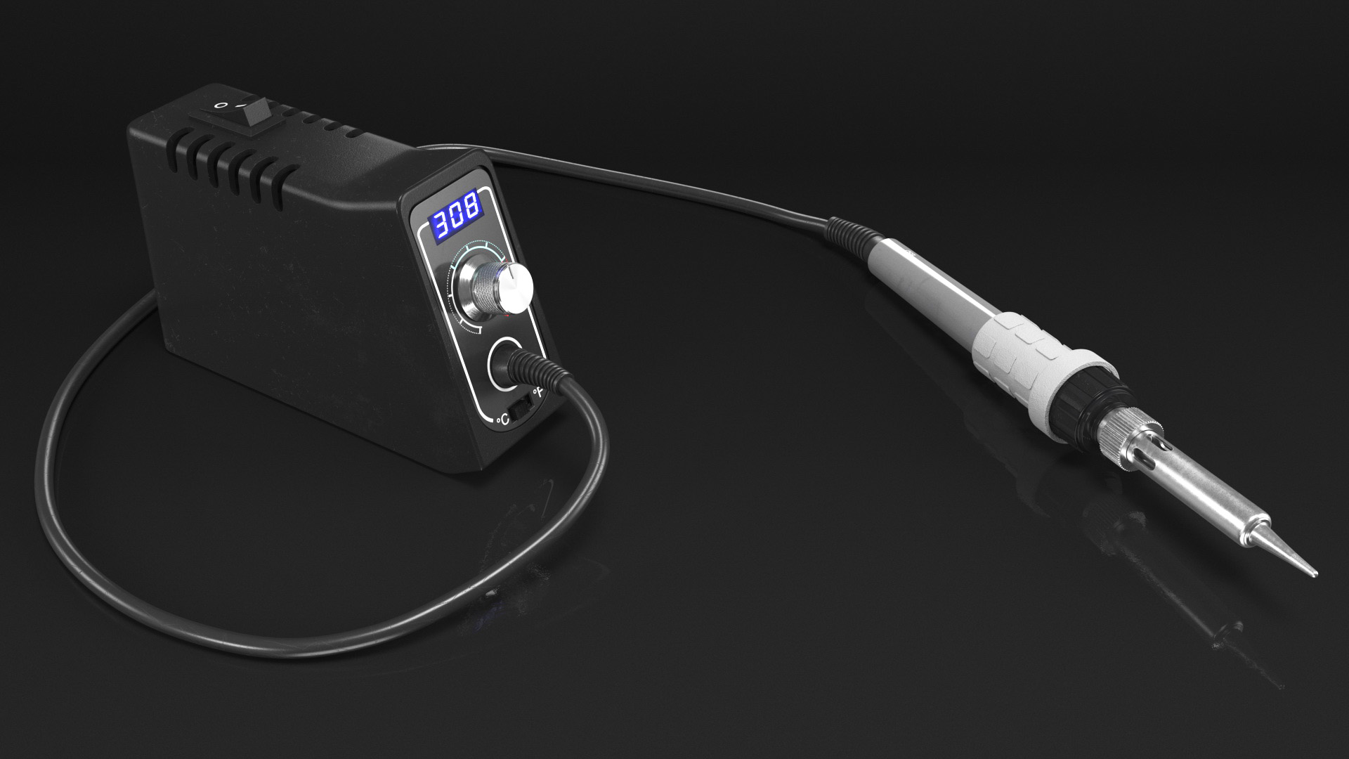 3D Compact Digital Soldering Station model