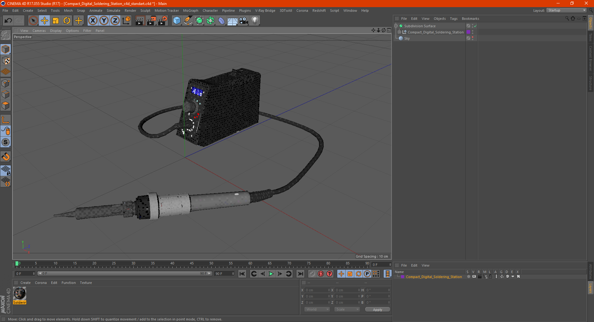 3D Compact Digital Soldering Station model