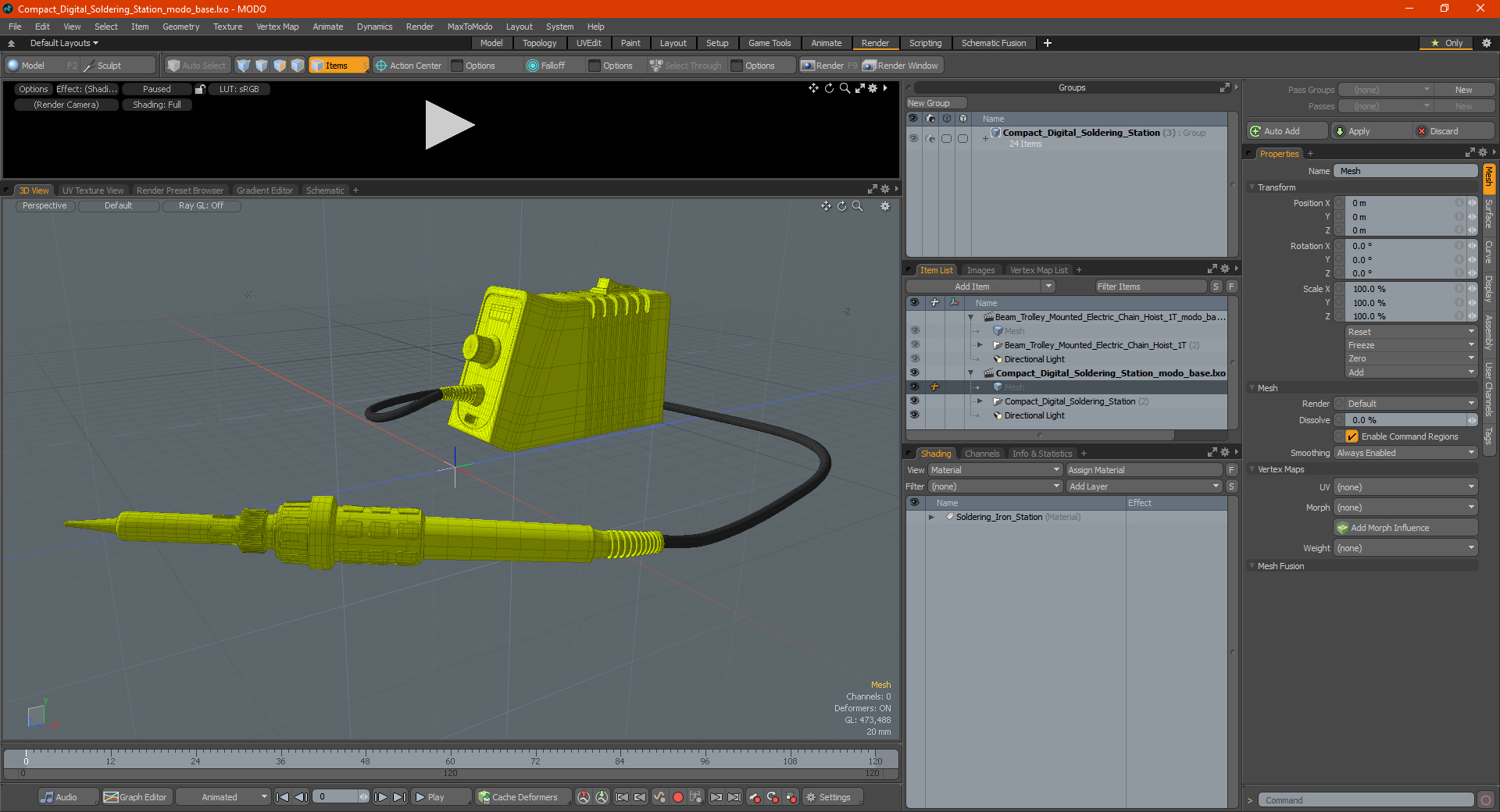 3D Compact Digital Soldering Station model