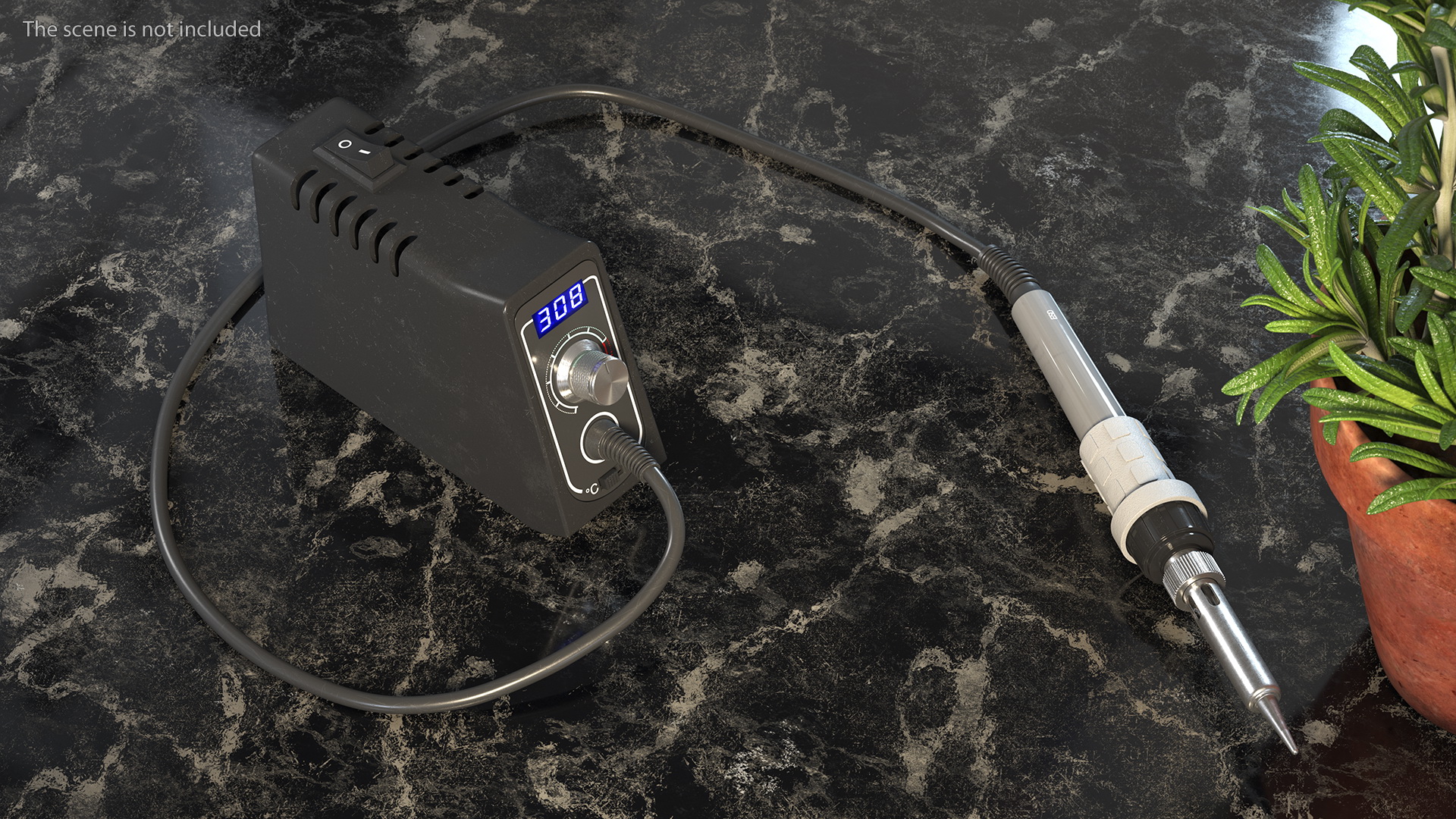 3D Compact Digital Soldering Station model
