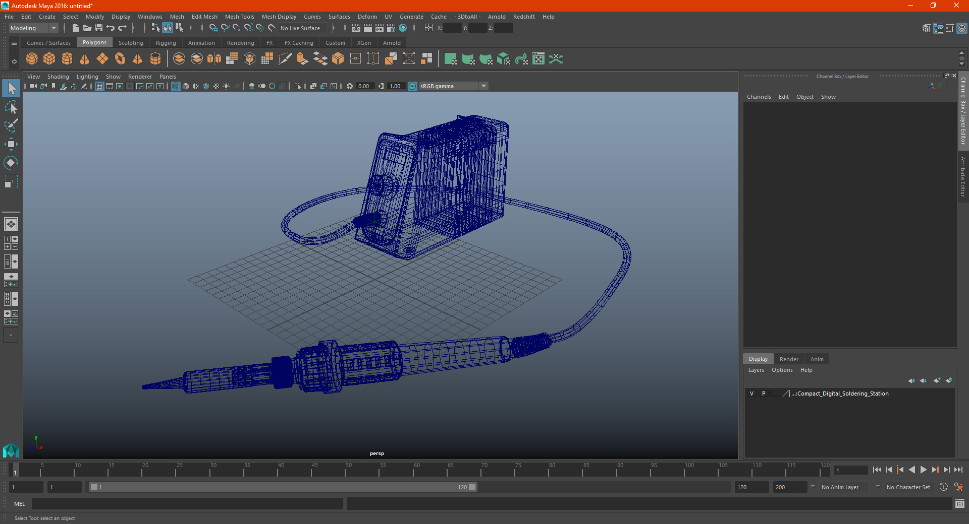 3D Compact Digital Soldering Station model