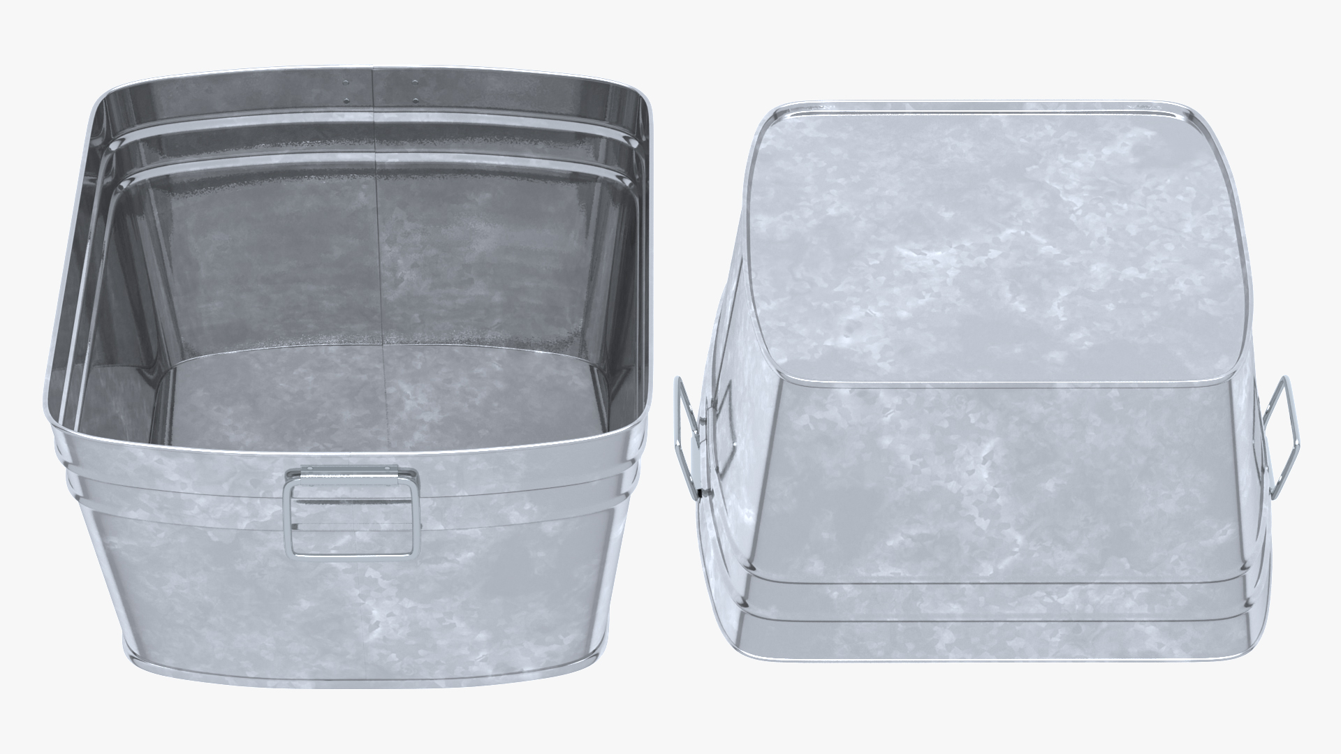 3D Galvanized Square Tub