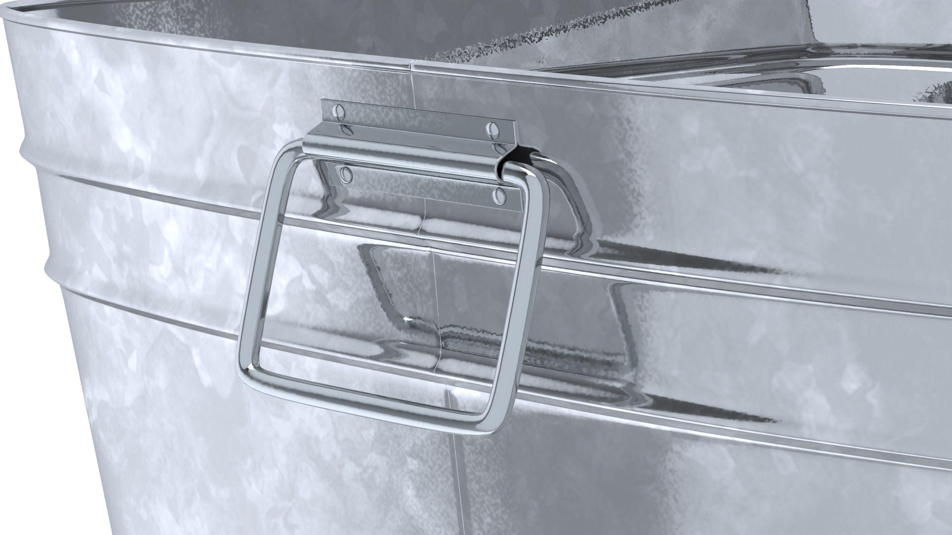 3D Galvanized Square Tub