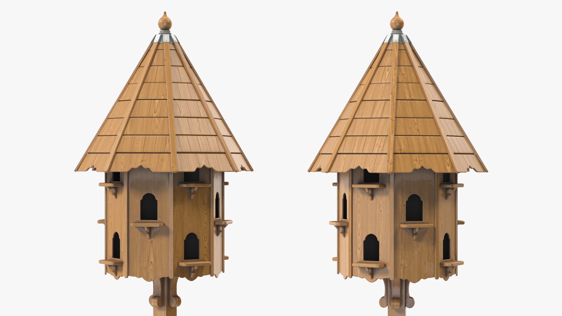 Twelve Nest Dovecote Wooden 3D