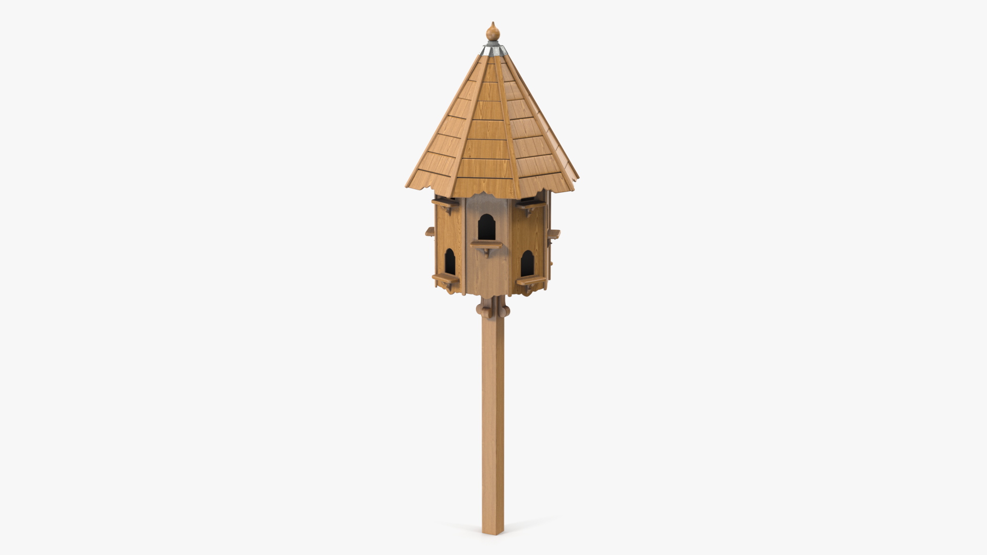 Twelve Nest Dovecote Wooden 3D