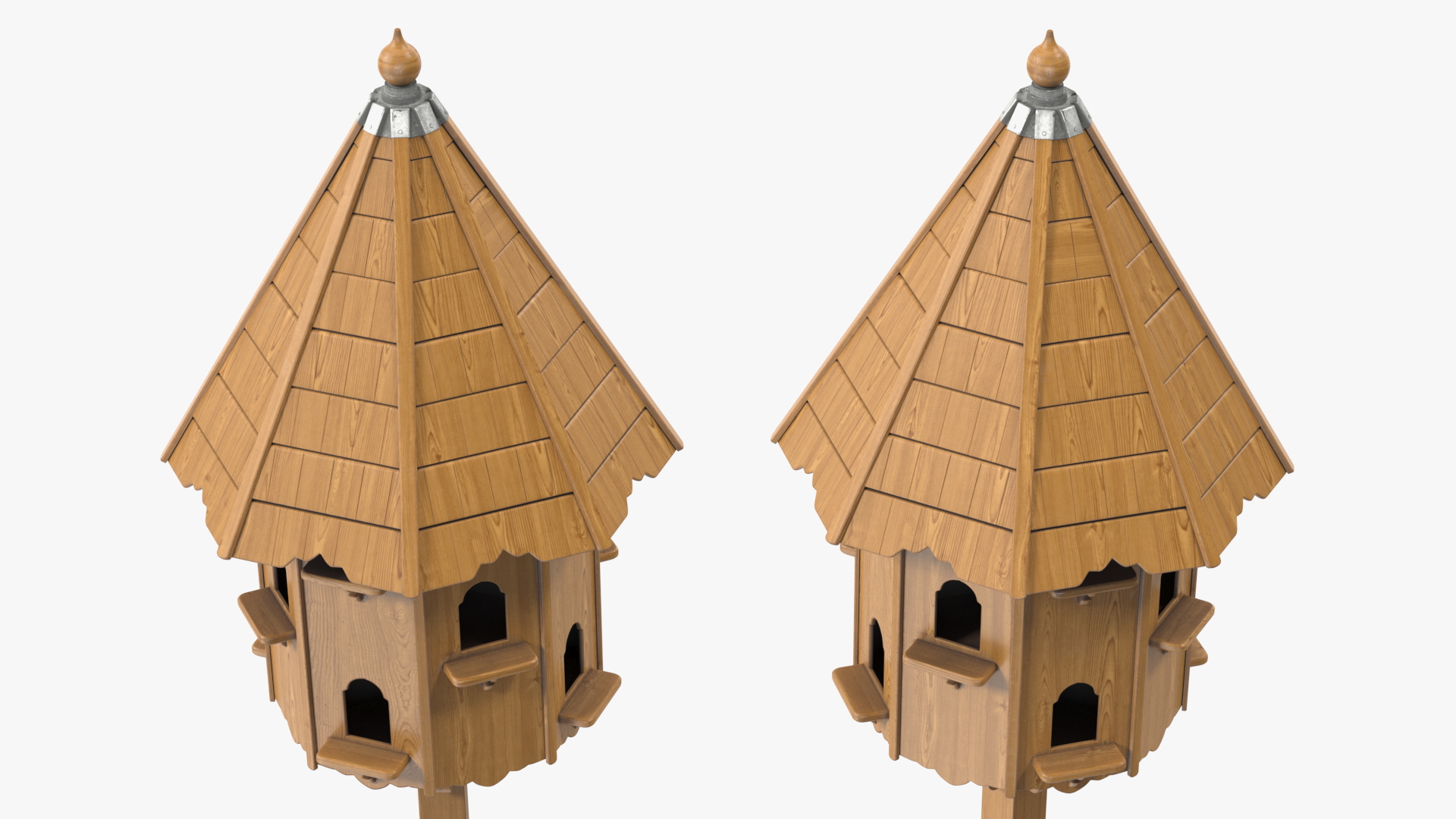 Twelve Nest Dovecote Wooden 3D