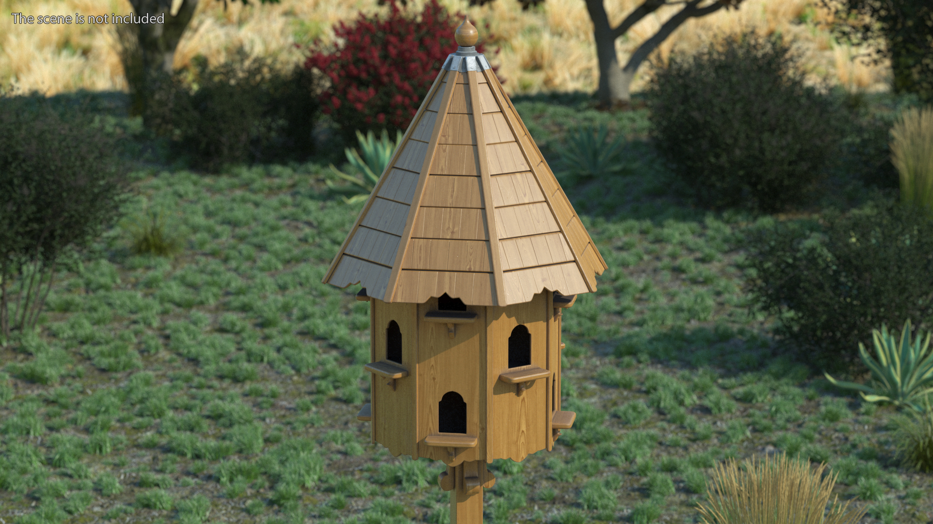 Twelve Nest Dovecote Wooden 3D