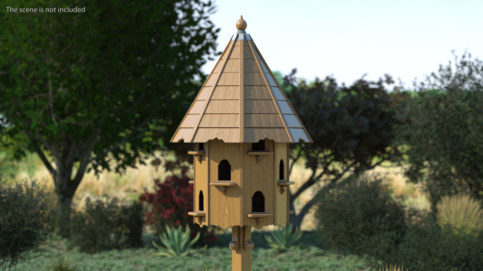 Twelve Nest Dovecote Wooden 3D