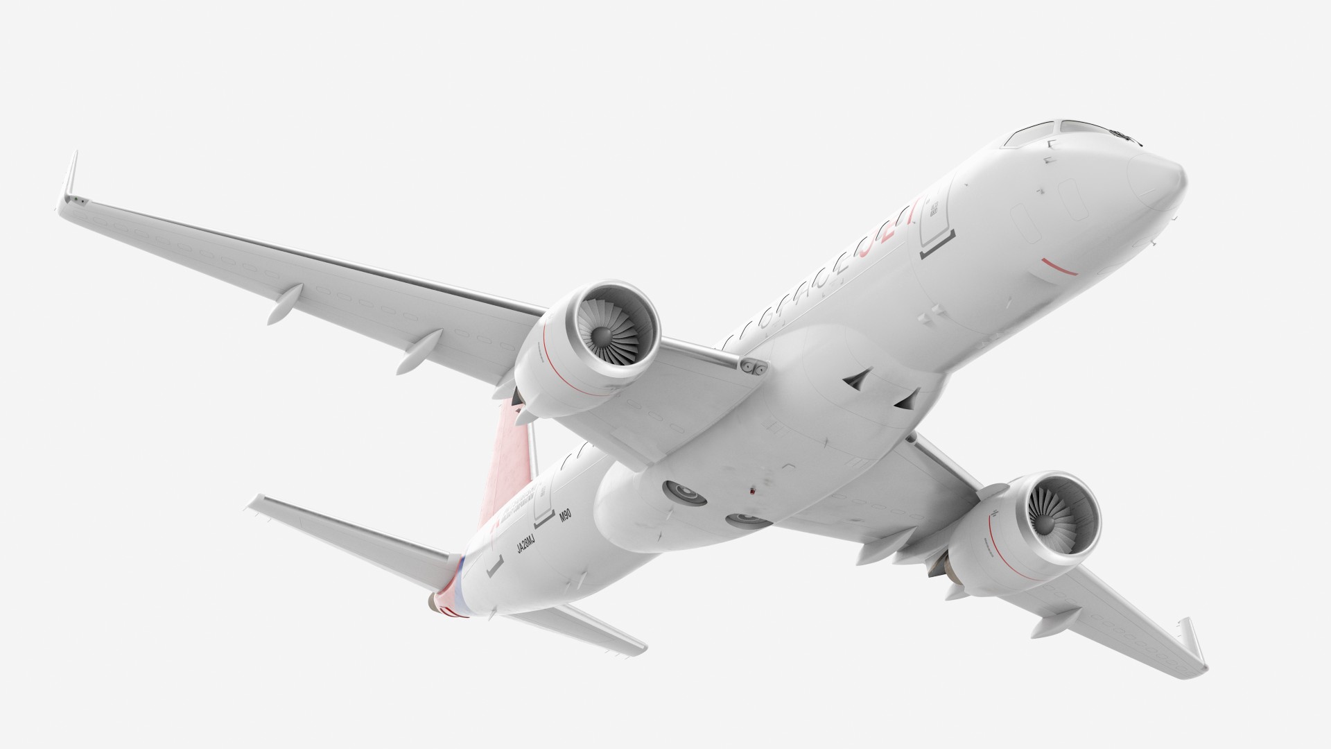 3D Mitsubishi SpaceJet M100 Rigged