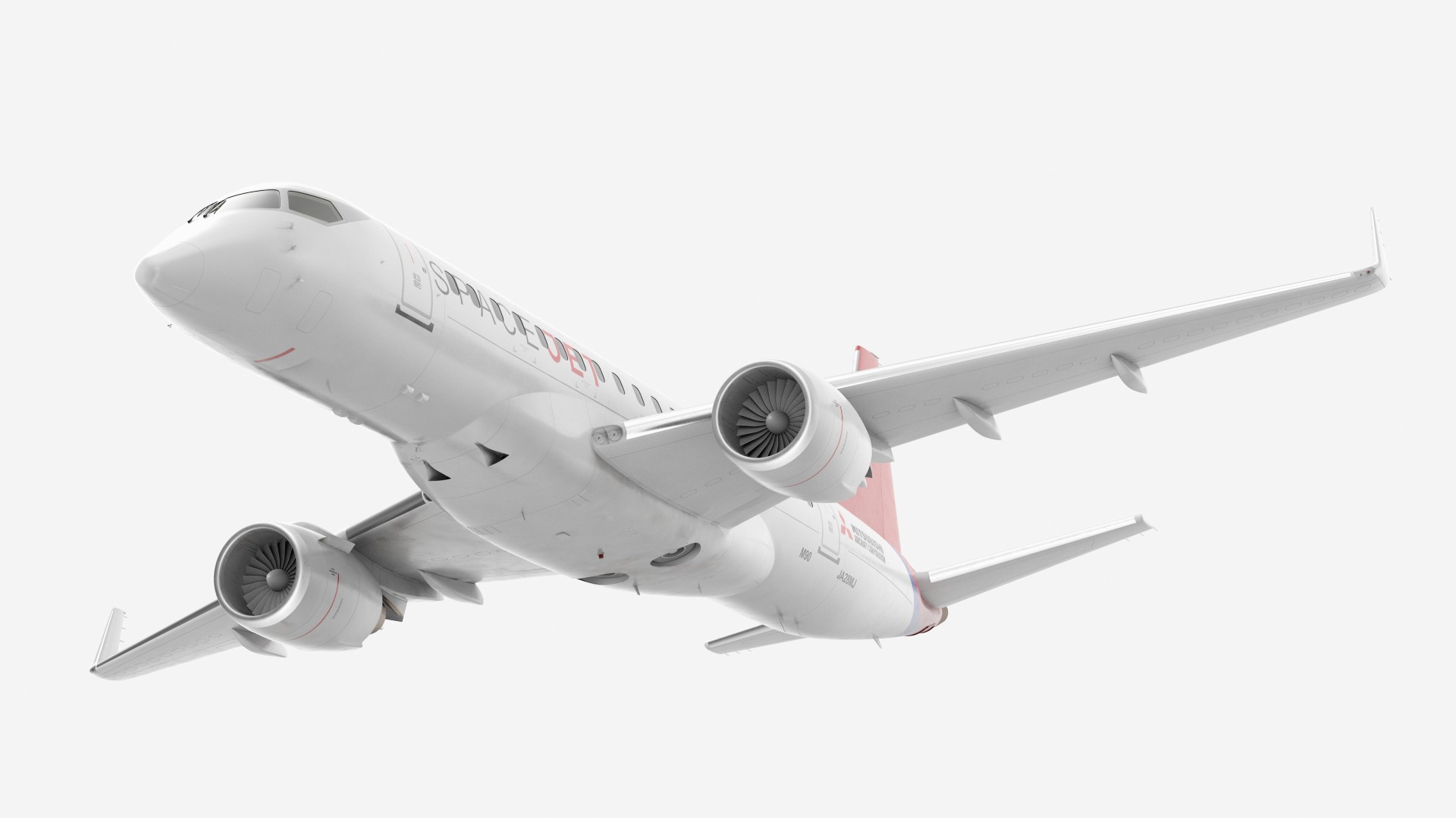 3D Mitsubishi SpaceJet M100 Rigged