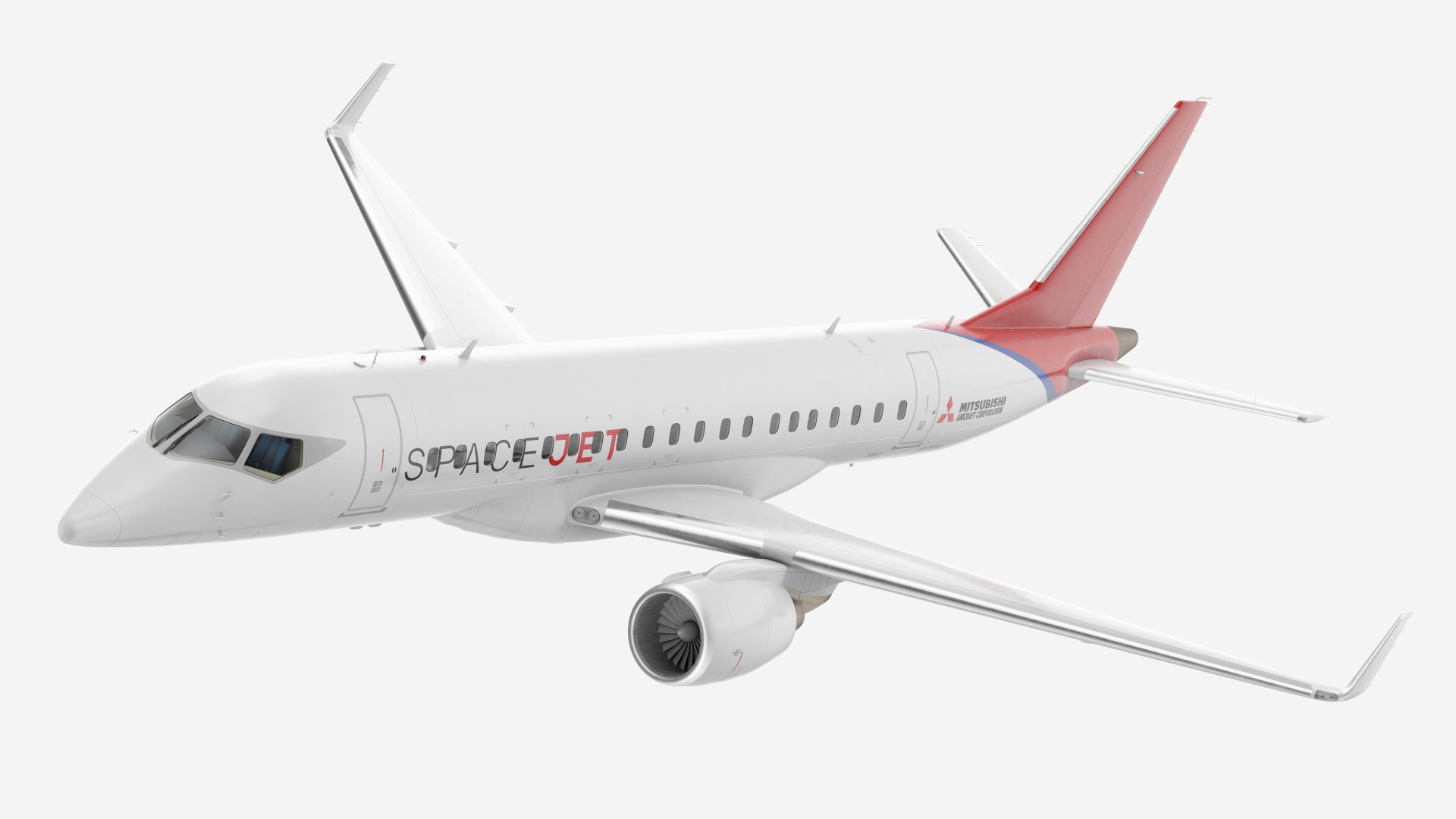 3D Mitsubishi SpaceJet M100 Rigged