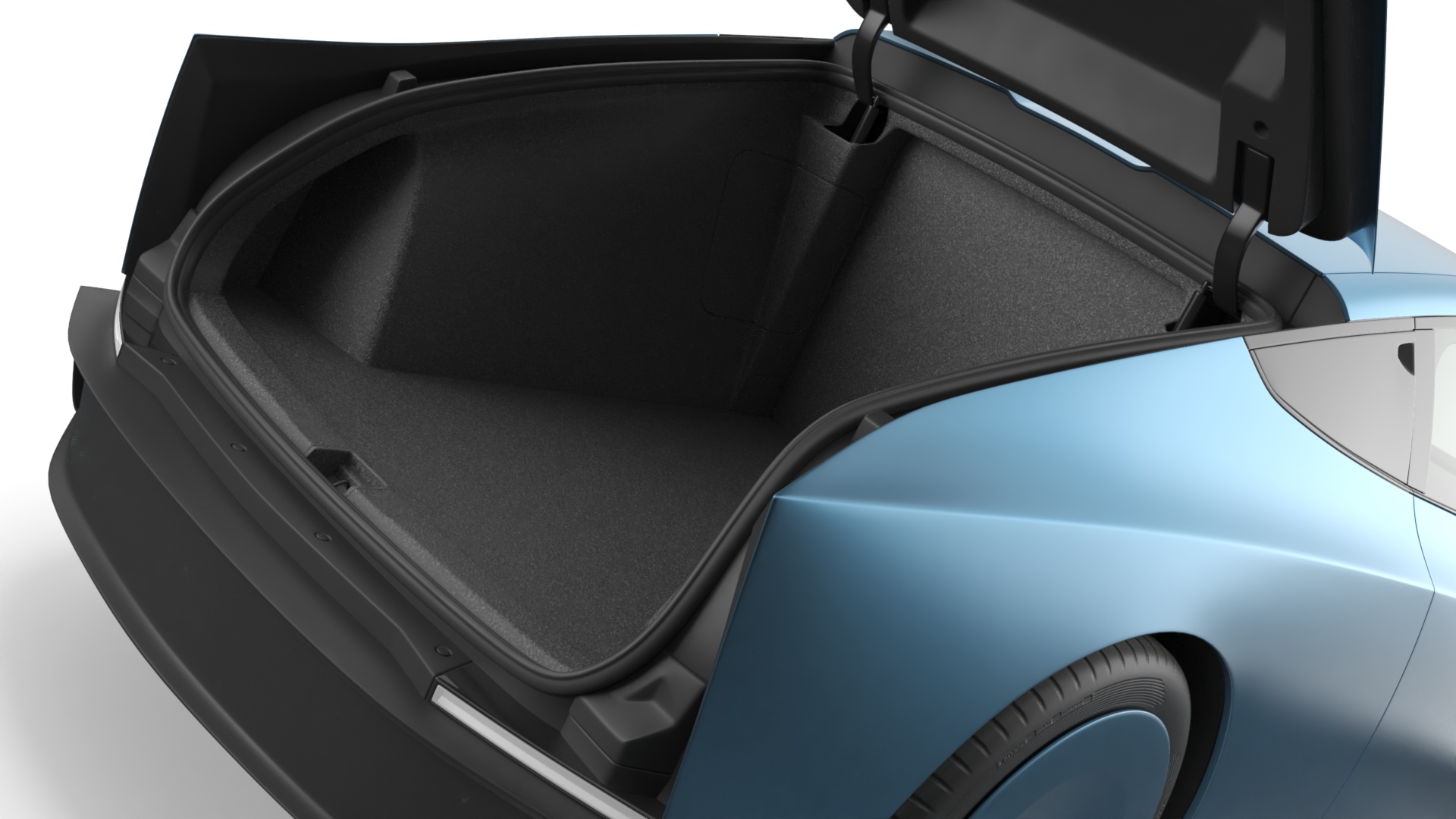 Electric Coupe Vehicle Blue 3D
