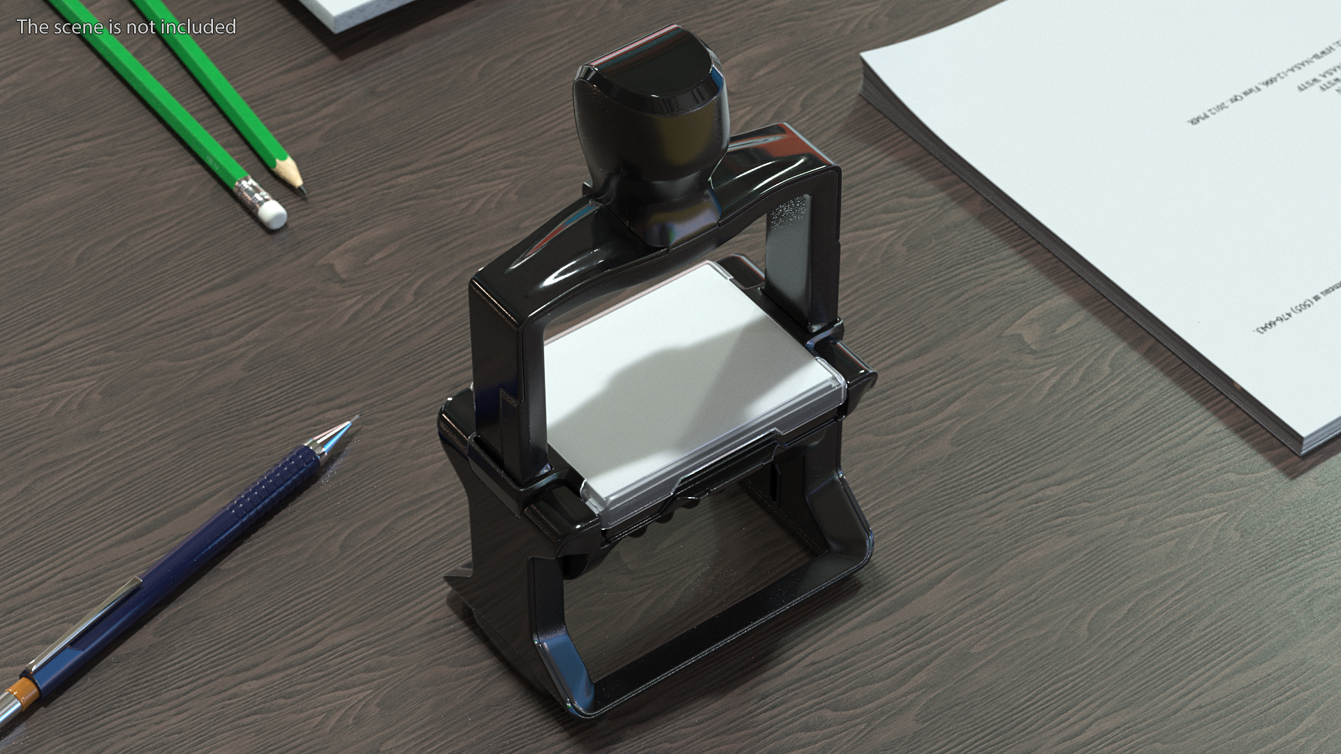 3D Trodat Professional 5480 Self Inking Date Stamp Black model
