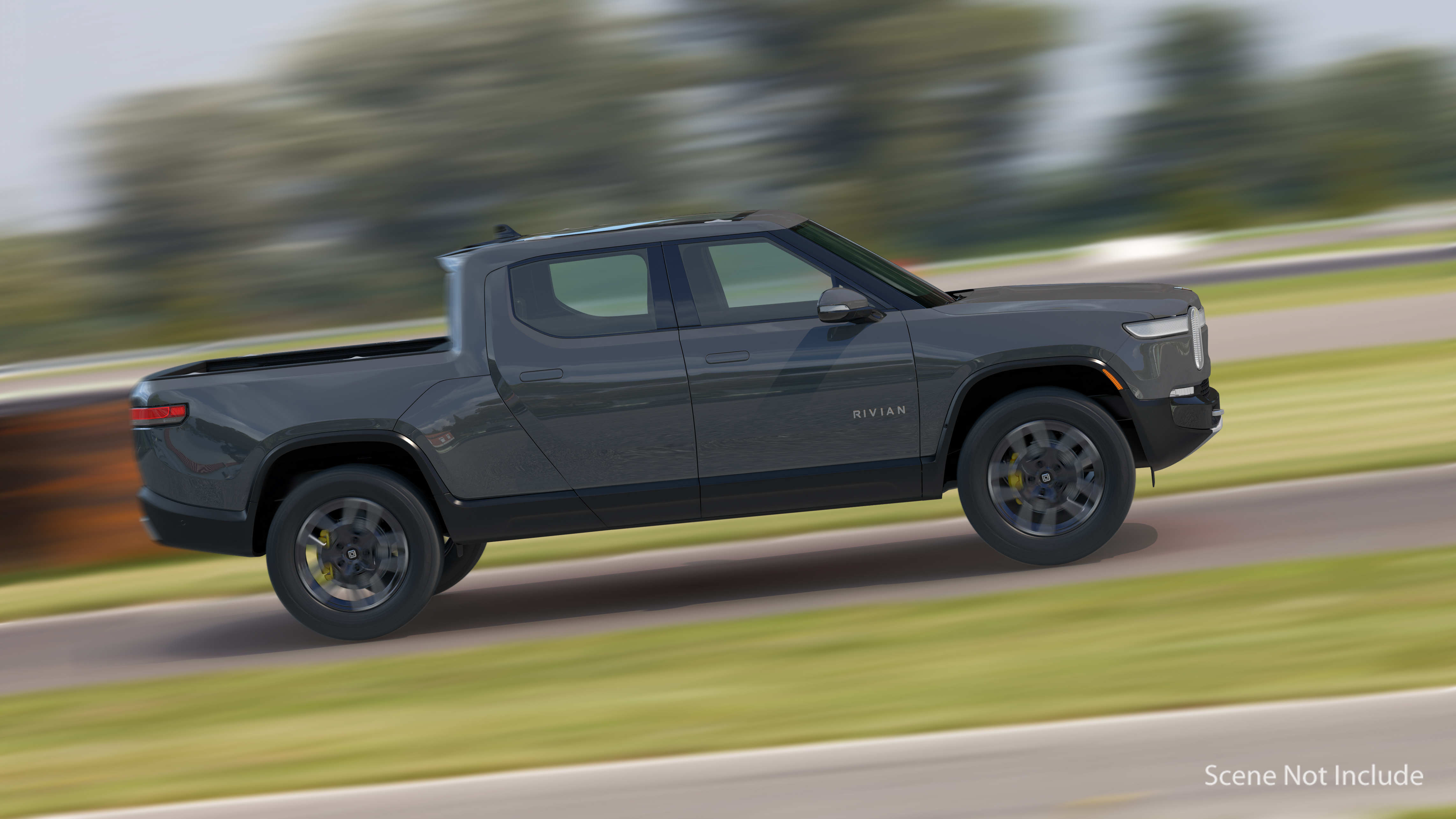 3D 2023 Rivian R1T Simple Interior Gray