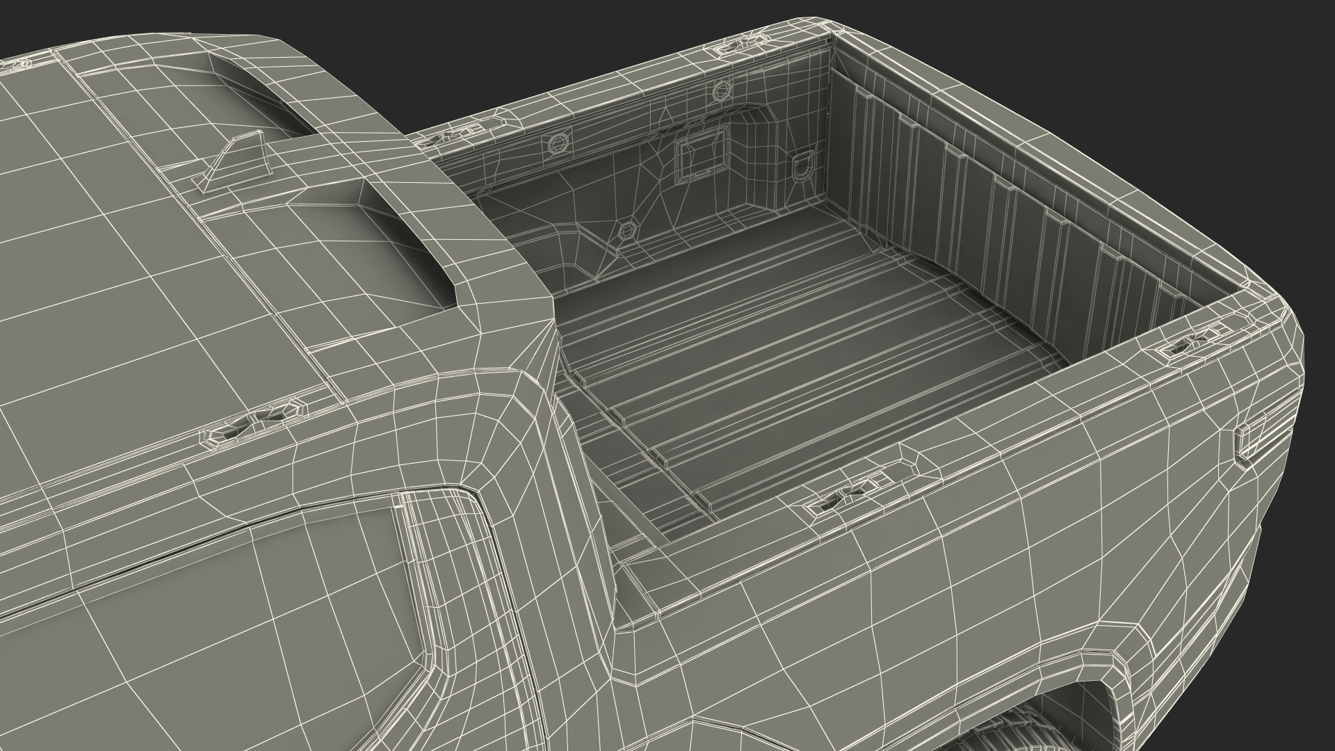 3D 2023 Rivian R1T Simple Interior Gray