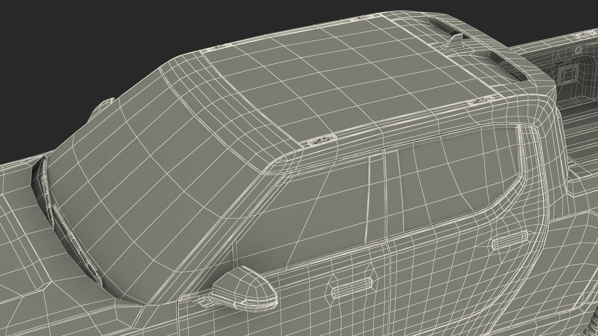 3D 2023 Rivian R1T Simple Interior Gray