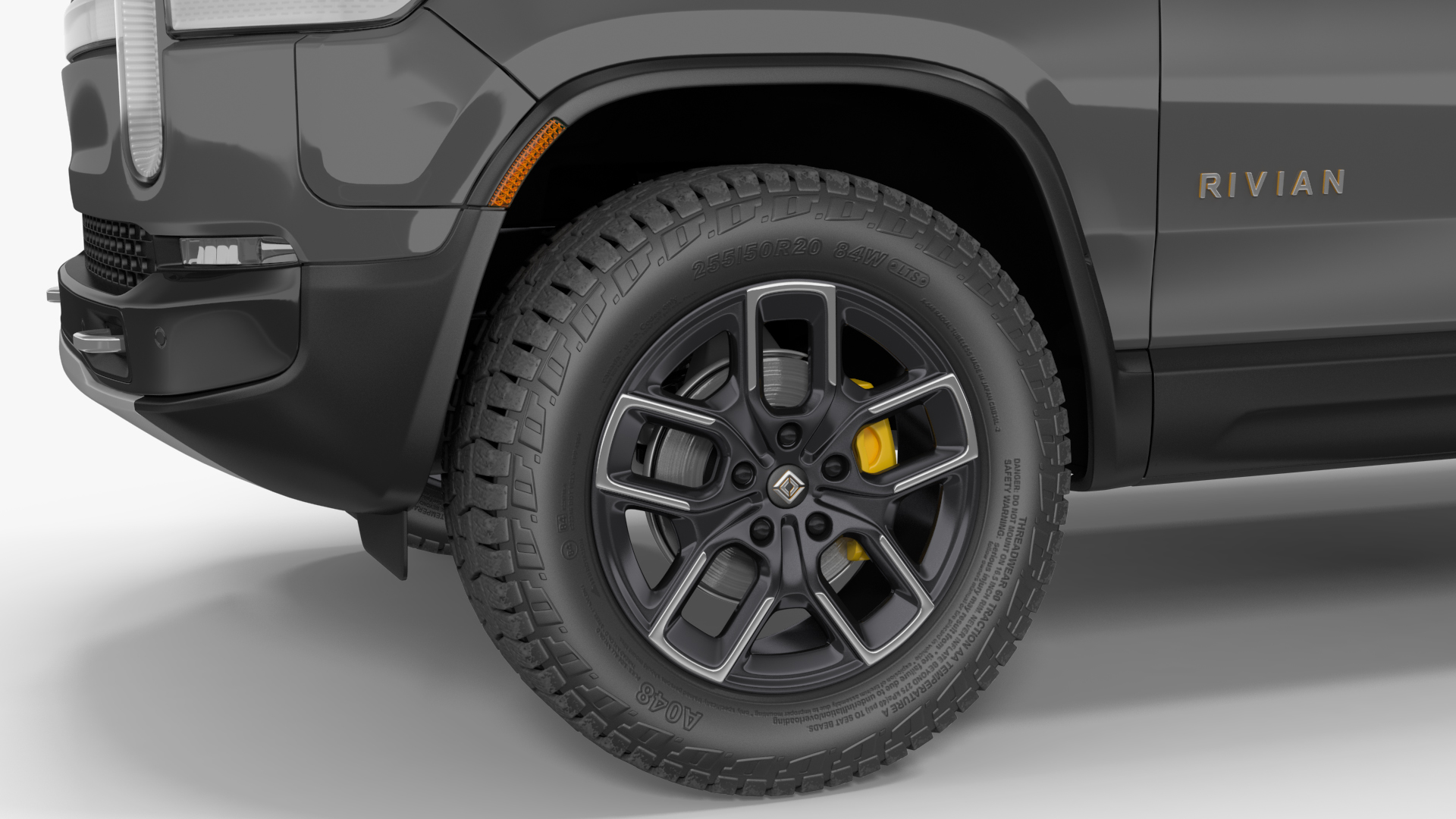 3D 2023 Rivian R1T Simple Interior Gray