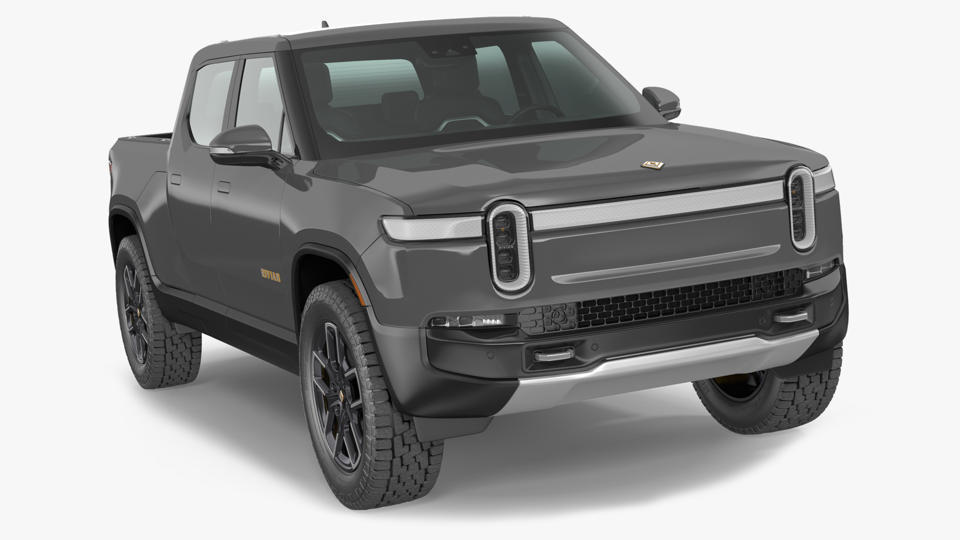3D 2023 Rivian R1T Simple Interior Gray