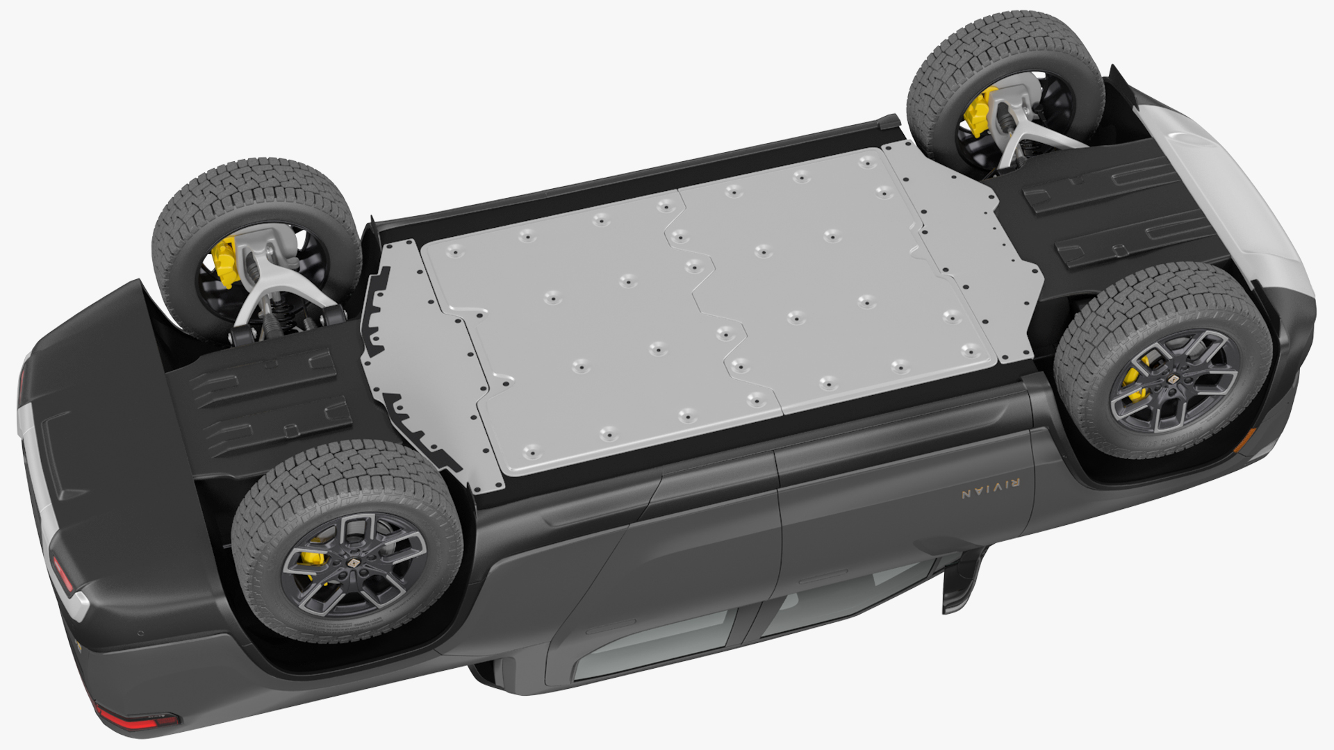 3D 2023 Rivian R1T Simple Interior Gray